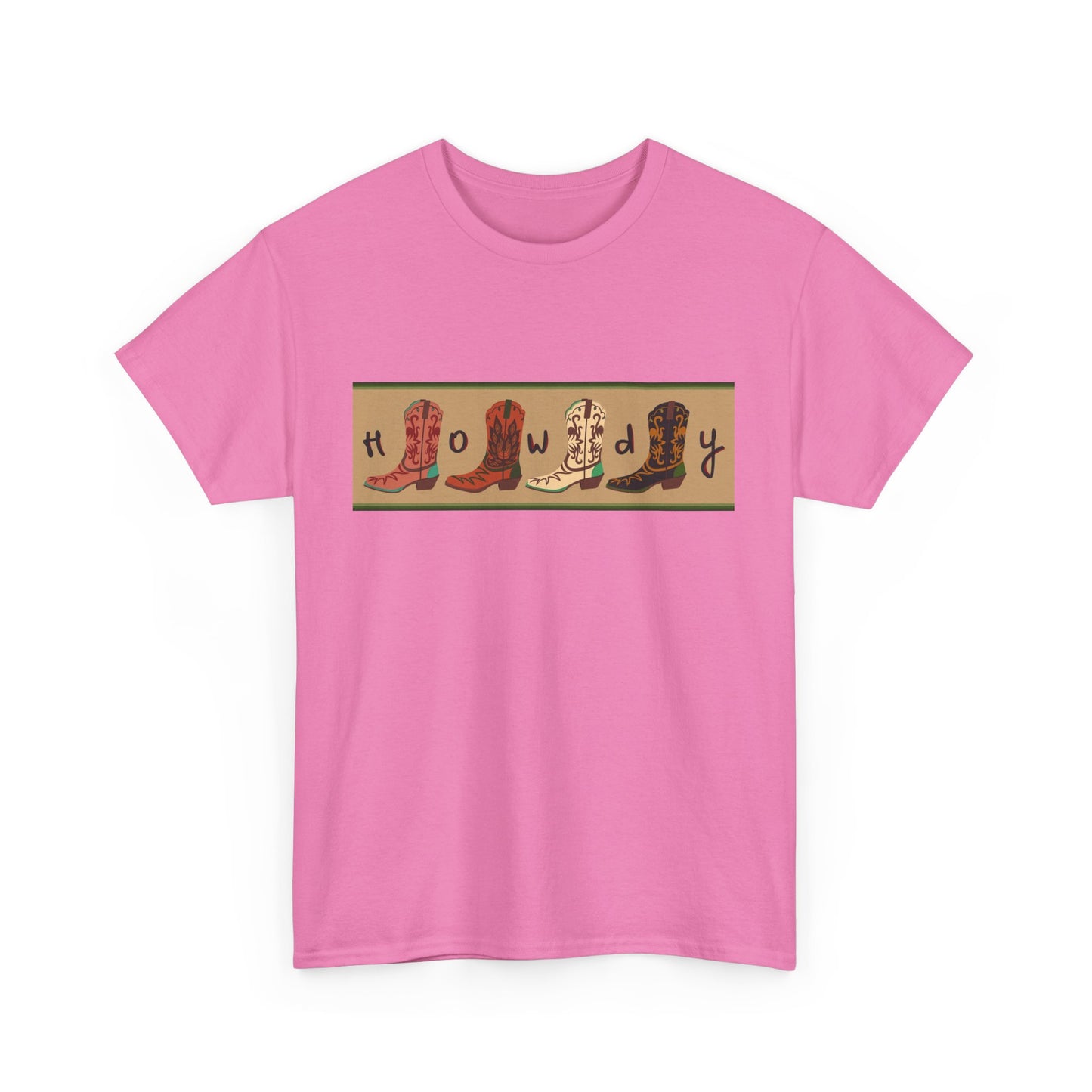 Howdy Western Unisex Heavy Cotton Tee - Comfortable & Fun Graphic T-Shirt for Casual Outings