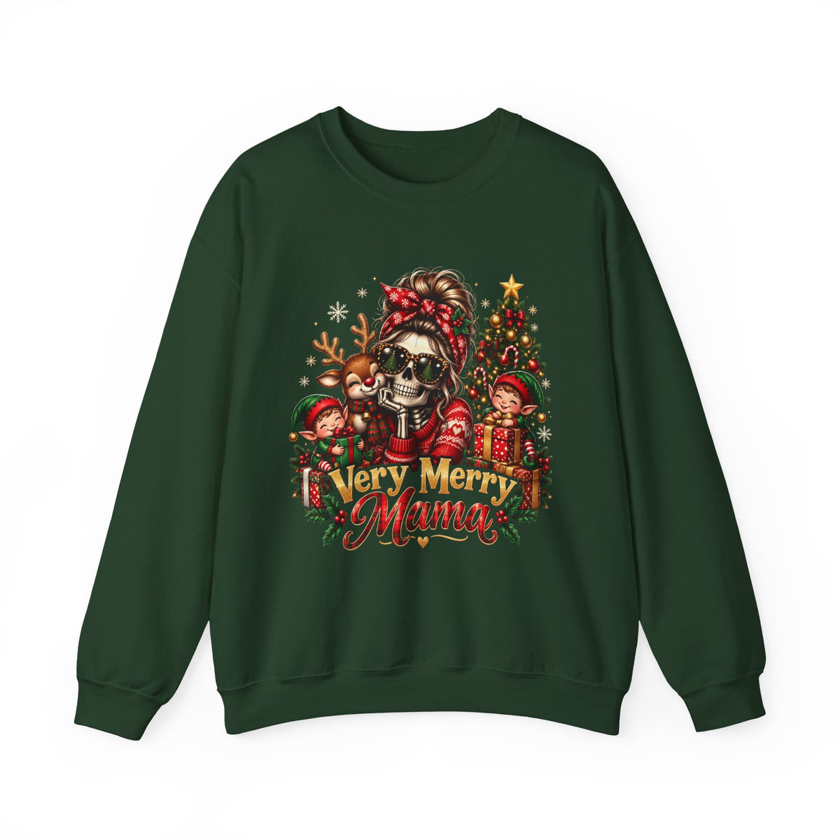 Very Merry Mama Christmas Family Design Sweatshirt