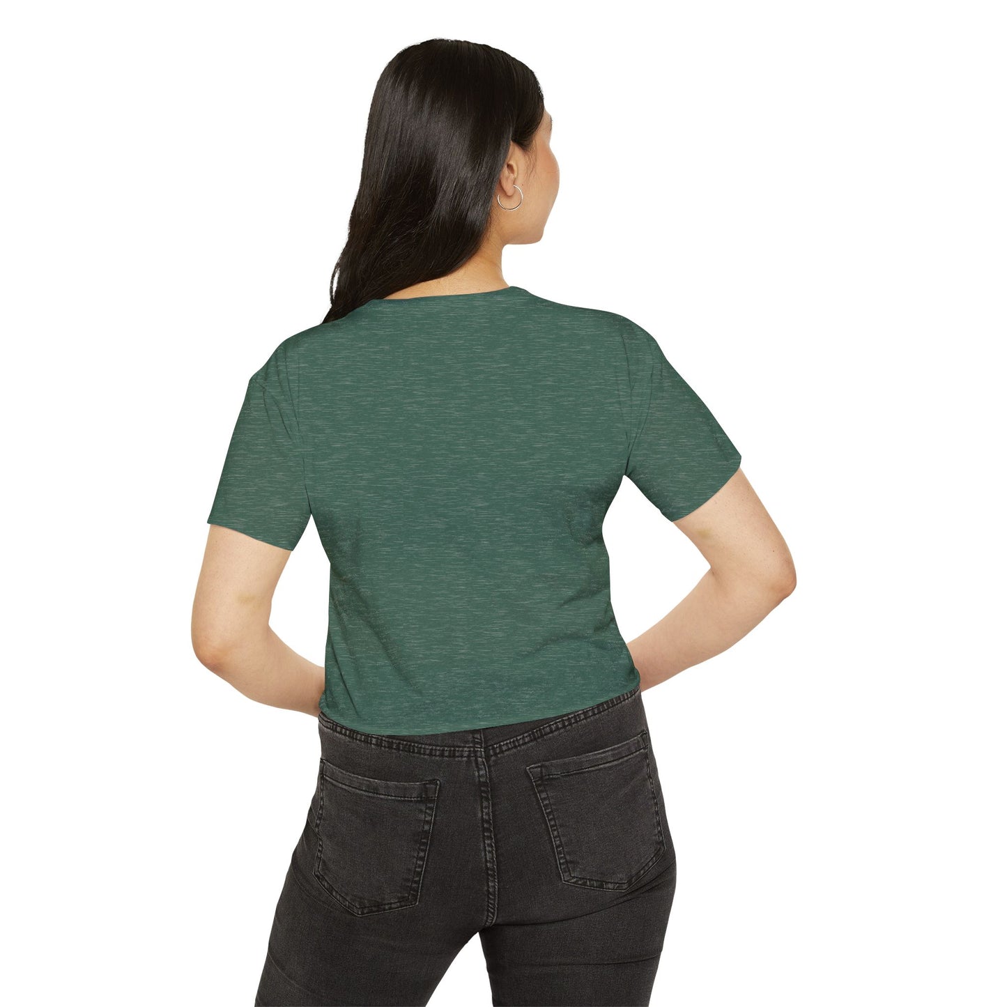 Women's Crop Top — 'I Will Cut You Off' Barber Shop Graphic