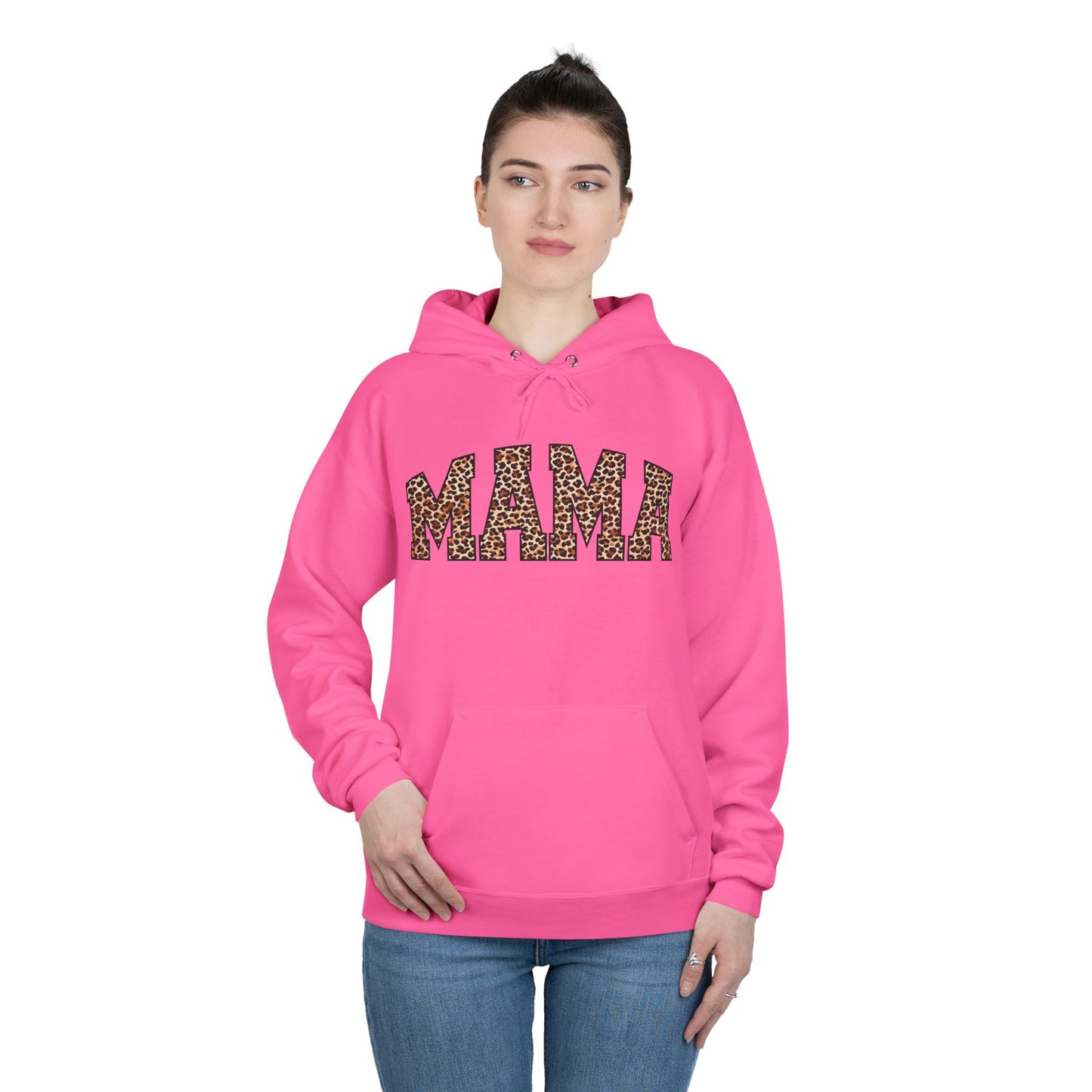 Leopard Print Mama Hoodie - Unisex EcoSmart® Pullover Sweatshirt