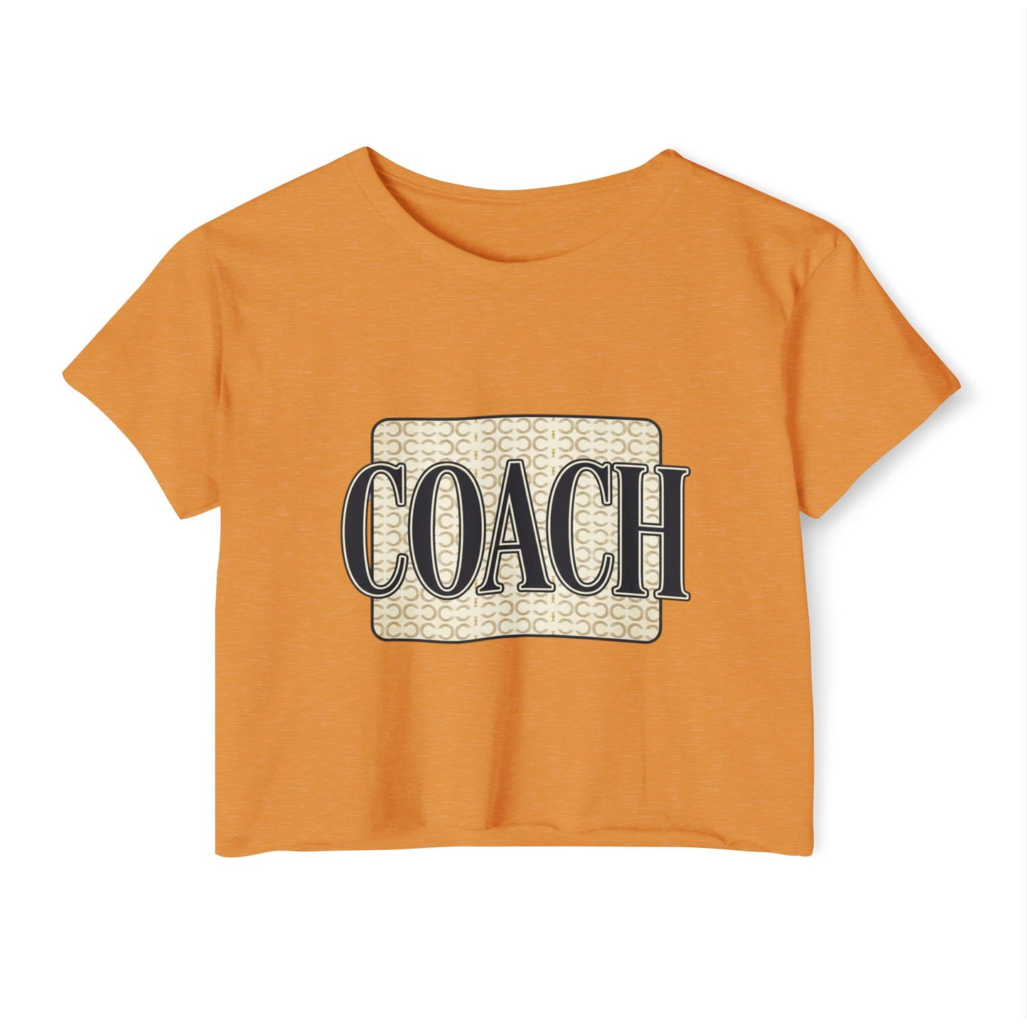 Coach Cropped Tee — Vintage Logo Festival Crop Top for Women