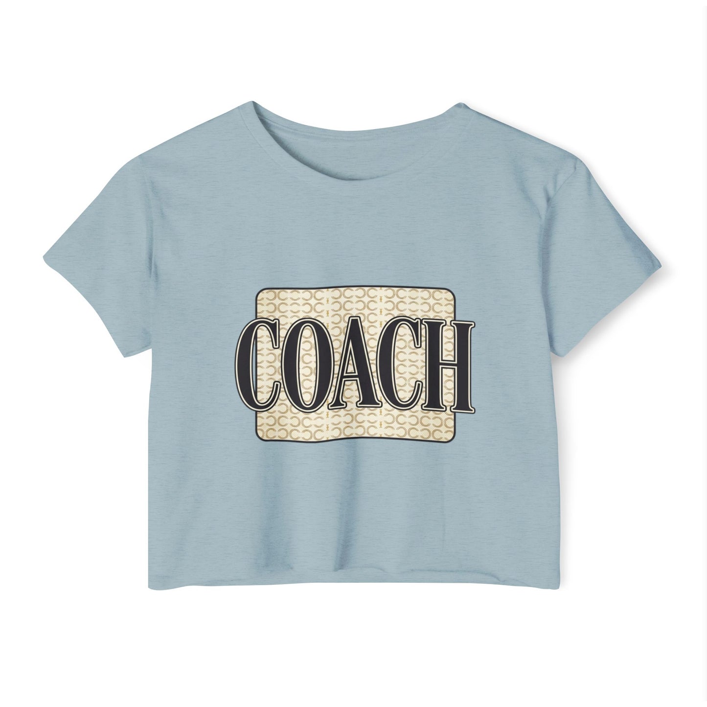 Coach Cropped Tee — Vintage Logo Festival Crop Top for Women