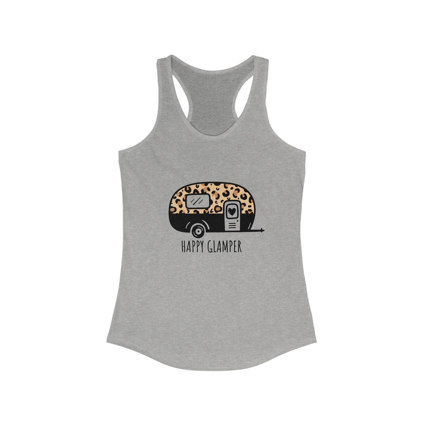 Happy Glamper Women's Racerback Tank - Cozy Camping Shirt for Glamping Adventures