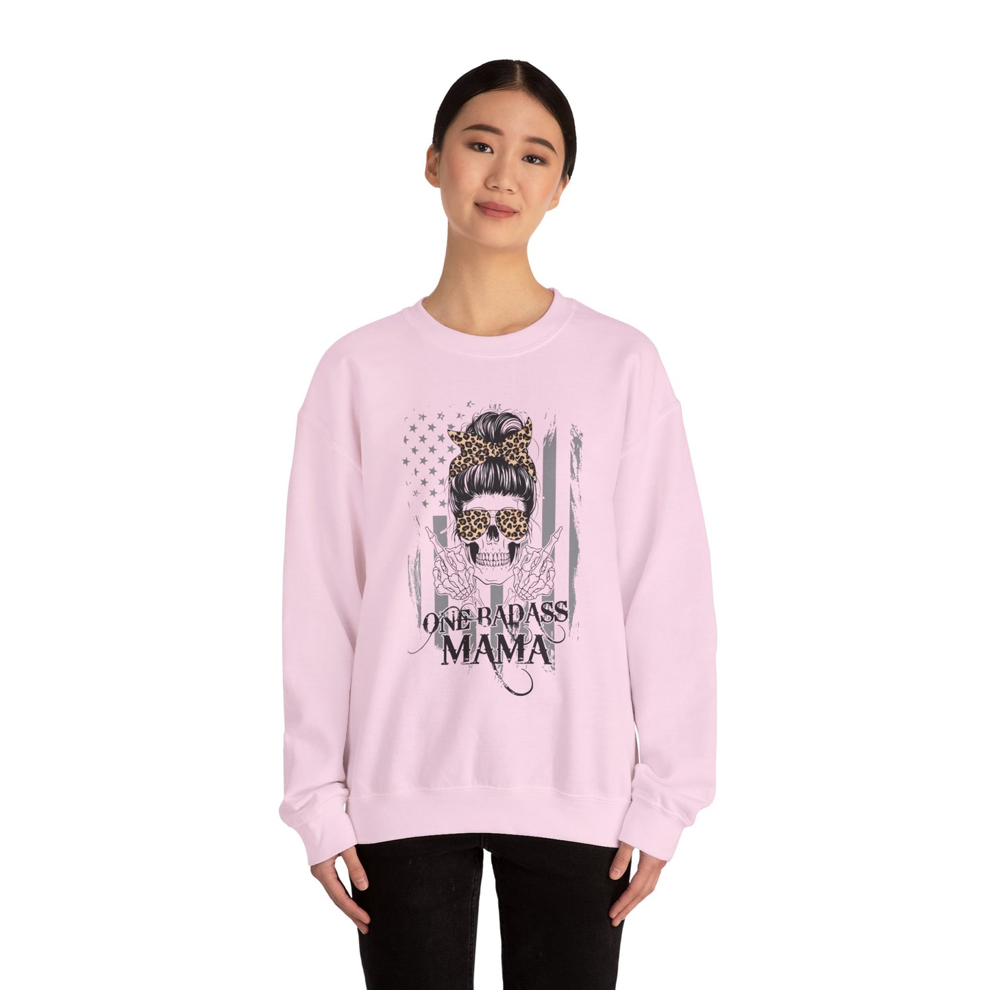One Badass Mama Sweatshirt - Unisex Crewneck for Strong Women