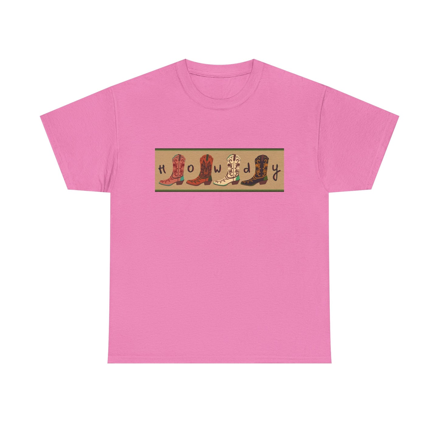 Howdy Western Unisex Heavy Cotton Tee - Comfortable & Fun Graphic T-Shirt for Casual Outings