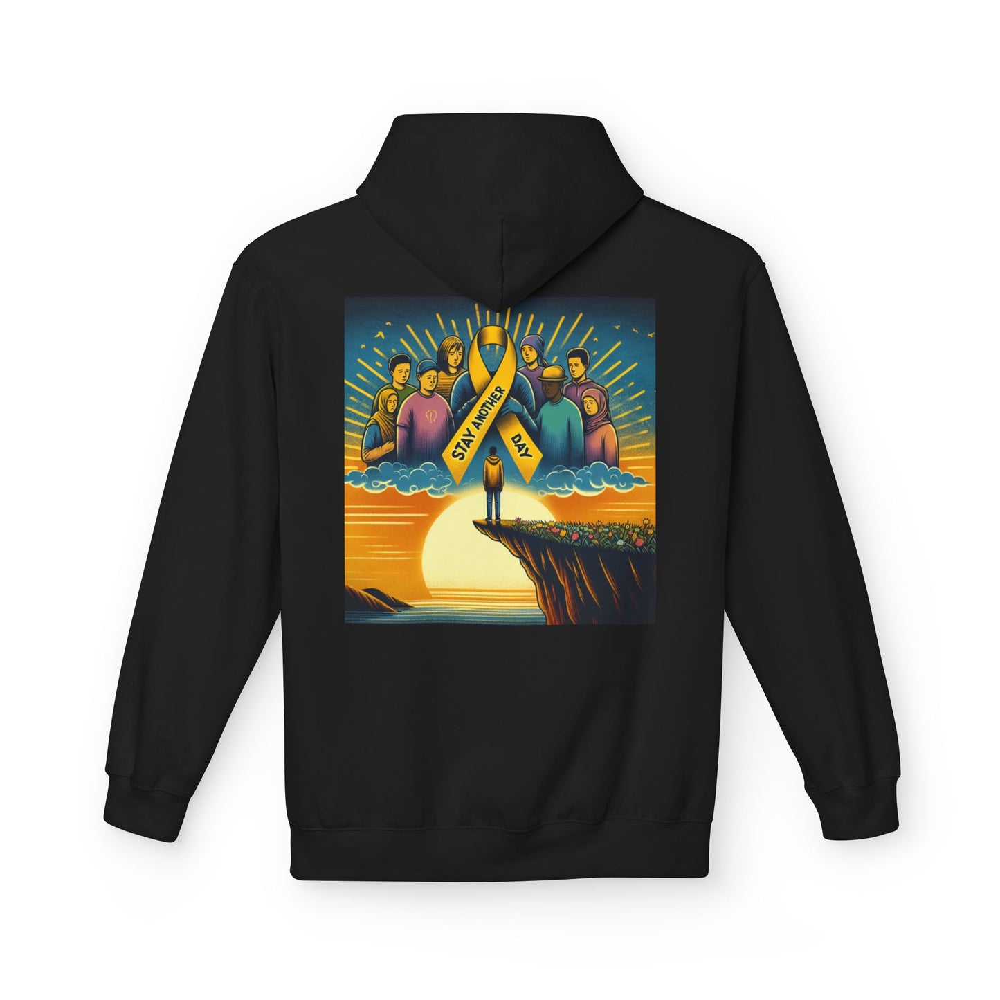 Stay Another Day Hoodie, Inspirational Fleece Sweatshirt, Unisex Gift, Motivational Apparel, Casual Hoodie for Everyday Wear