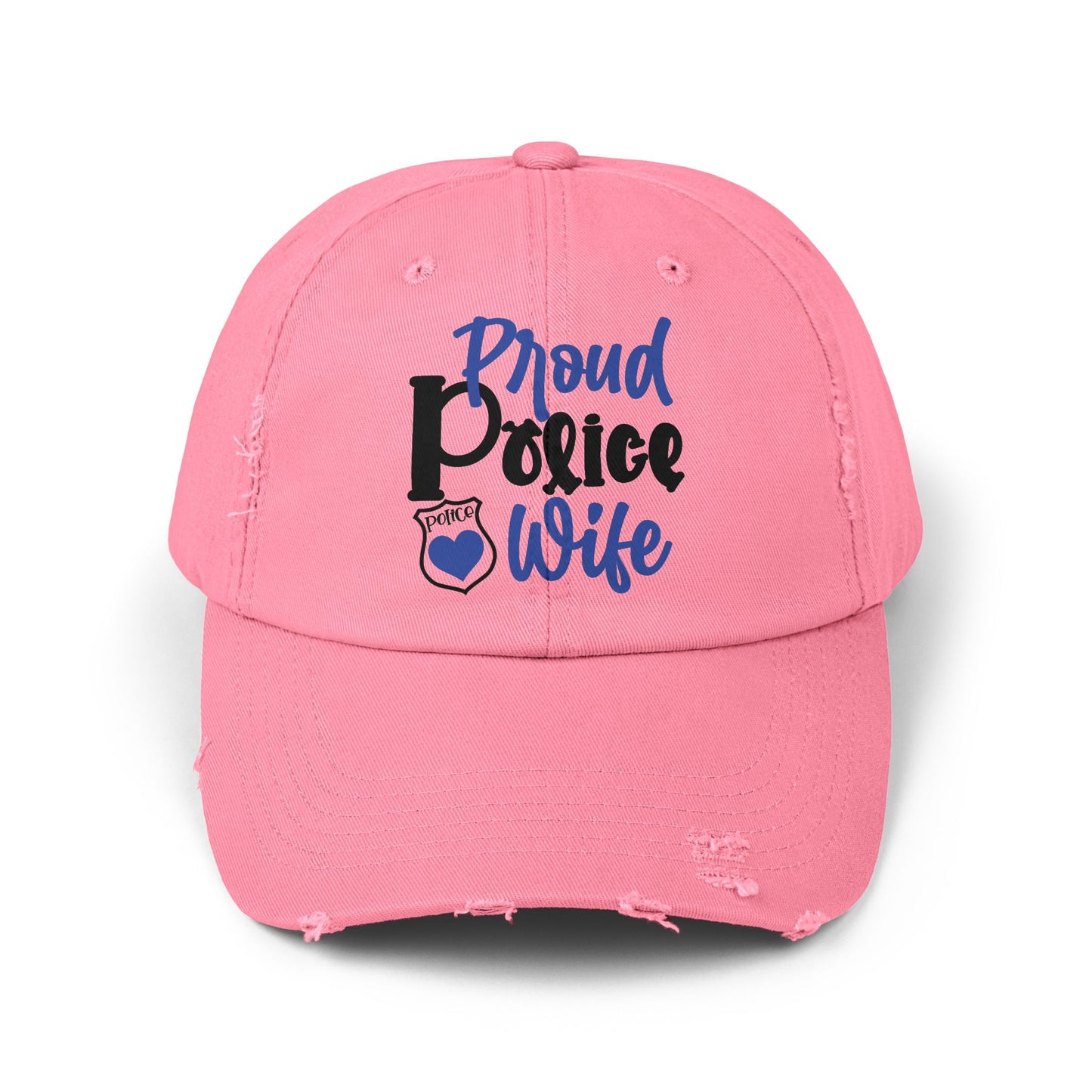 Proud Police Wife Cap, Unisex Distressed Cap for Police Family, Supportive Police Wife Gift, Casual Everyday Hat, Unique Law [...]