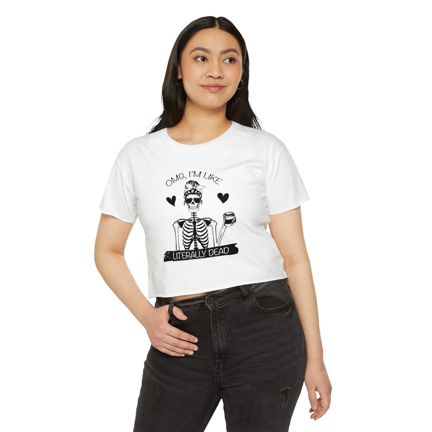 Women's Festival Crop Top, Fun Summer Tee, Halloween Party Shirt, Trendy Graphic Top, Casual Weekend Outfit