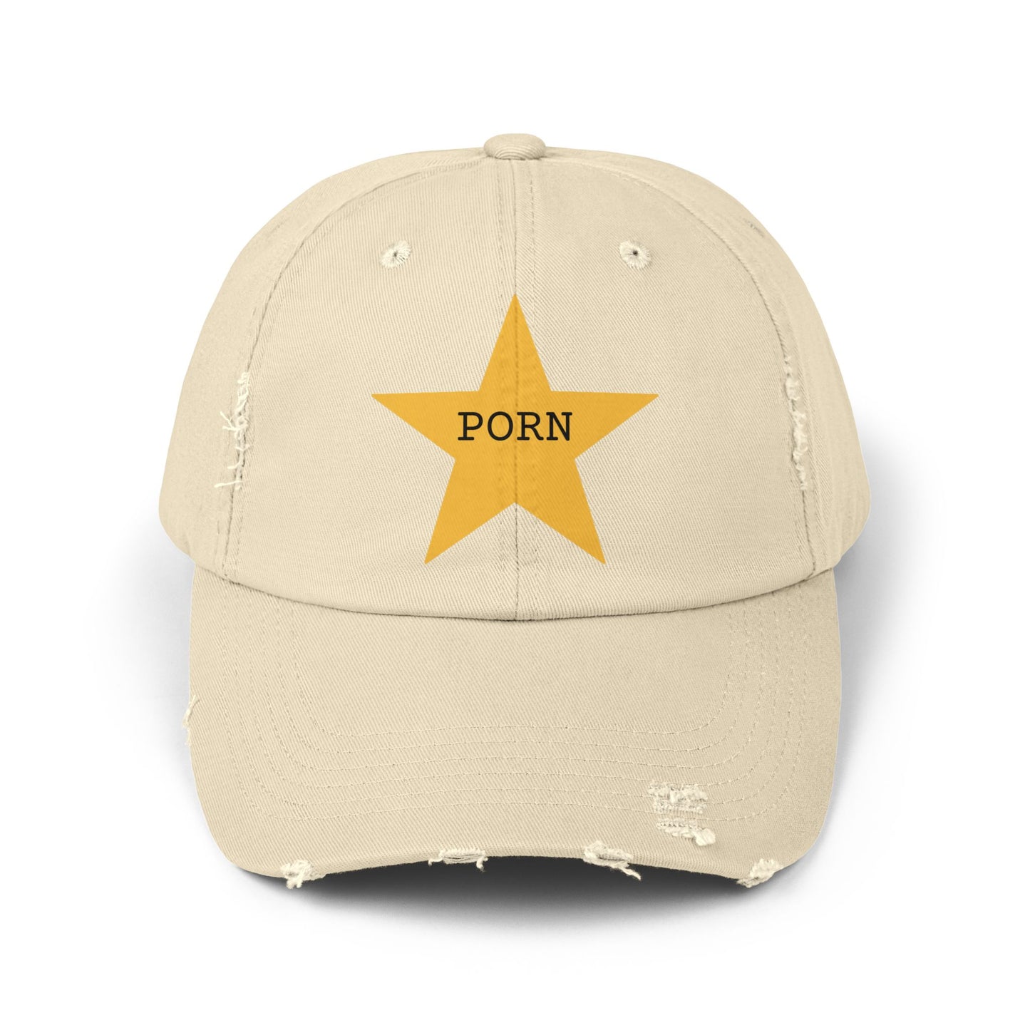 Trendy Unisex Distressed Cap with Statement Design, Casual Hat, Fashion Accessory, Gift for Him, Gift for Her, Everyday Style