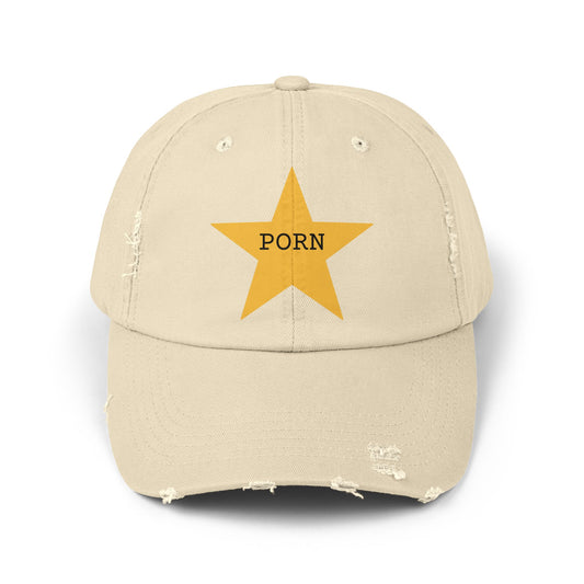 Trendy Unisex Distressed Cap with Statement Design, Casual Hat, Fashion Accessory, Gift for Him, Gift for Her, Everyday Style