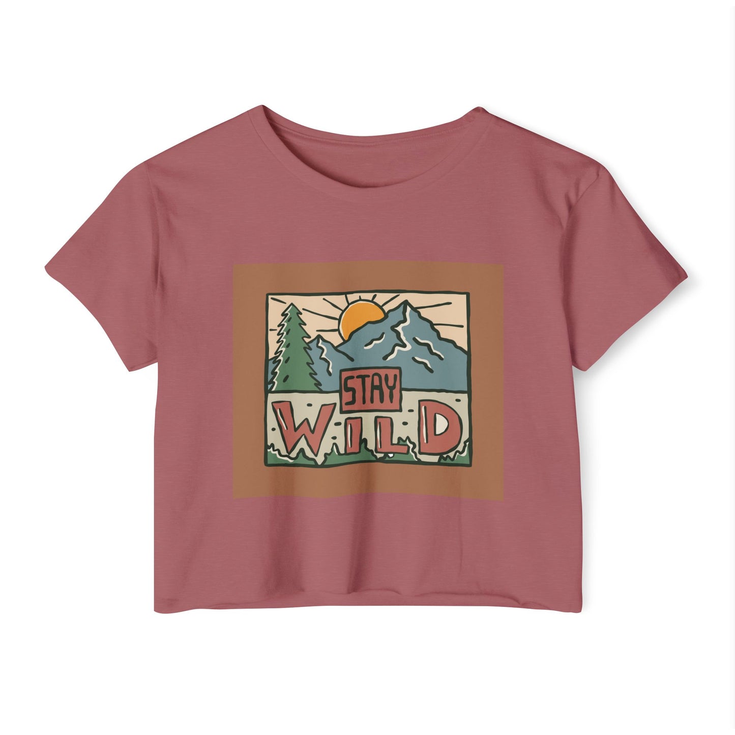 Stay Wild Crop Top — Women's Festival Graphic Tee