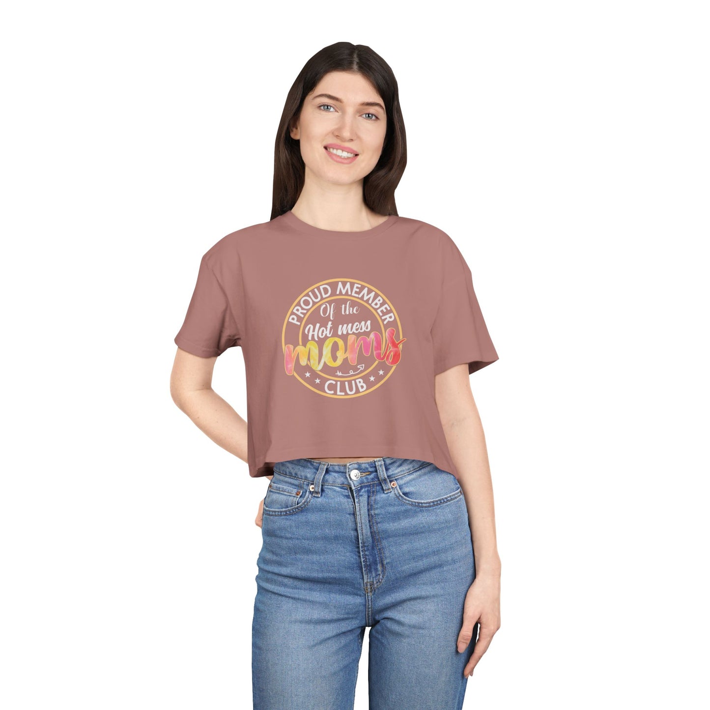 Stylish Mom Crop Tee | Trendy Women’s T-Shirt, Mother's Day Gift, Casual Wear, Summer Outfits, Relaxed Fit