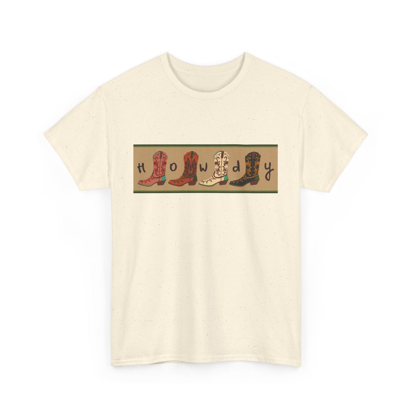 Howdy Western Unisex Heavy Cotton Tee - Comfortable & Fun Graphic T-Shirt for Casual Outings