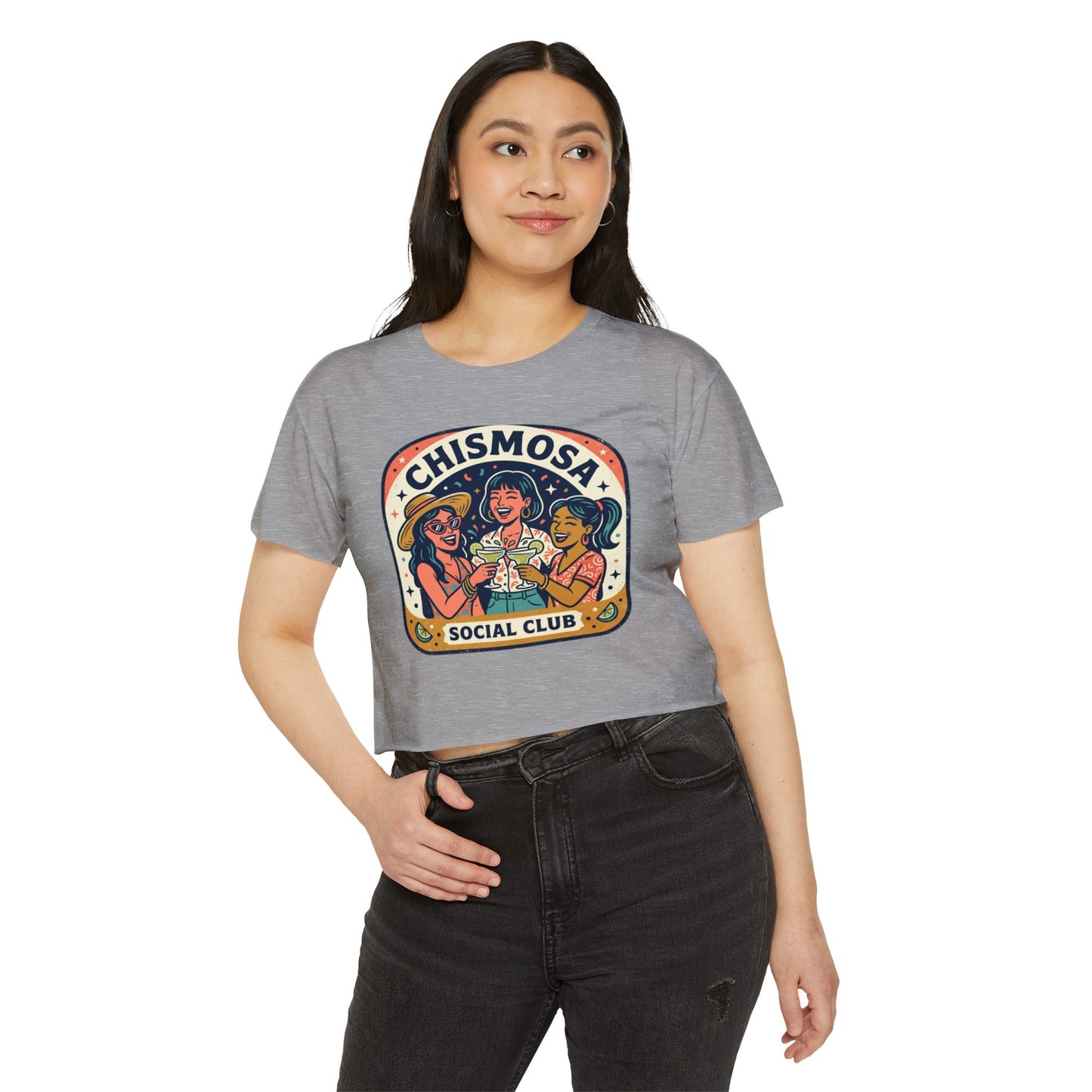 Chismosa Social Club Crop Top — Women's Festival Graphic Tee