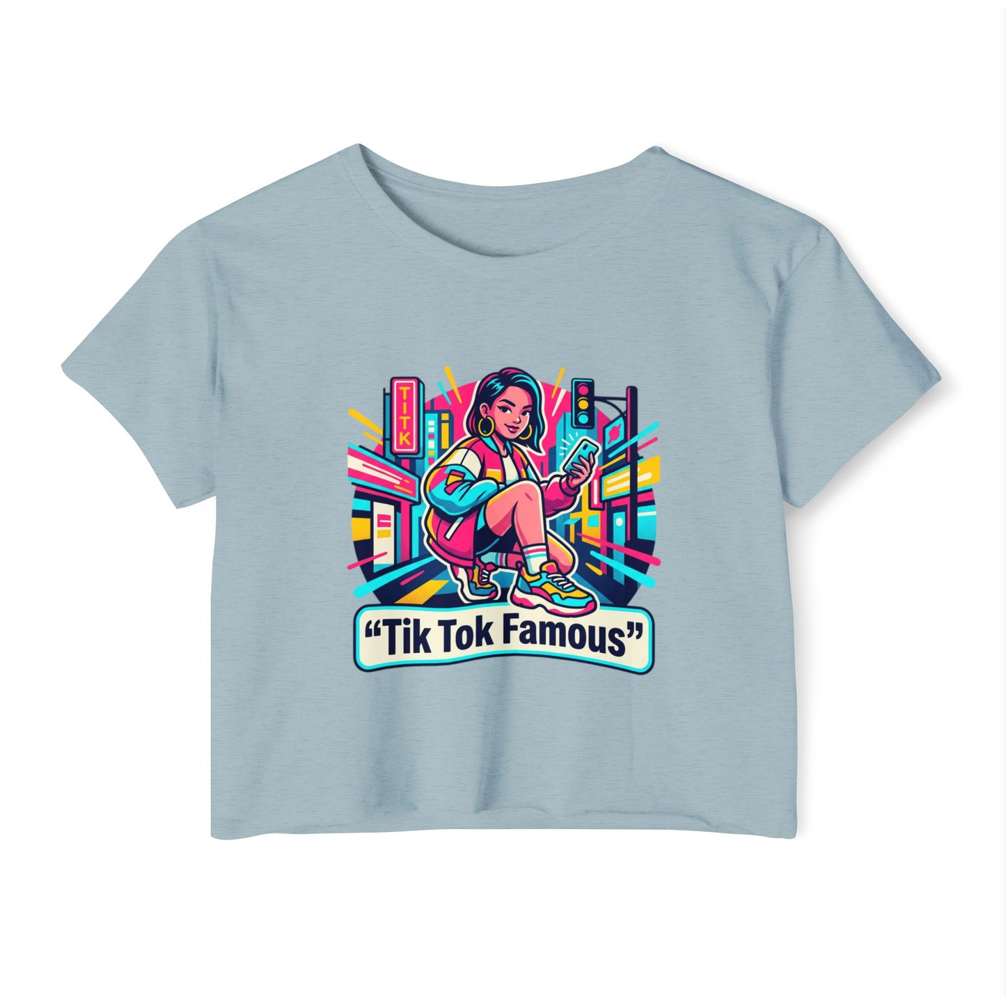 Tik Tok Famous Festival Crop Top — Neon Girl Streetwear Tee