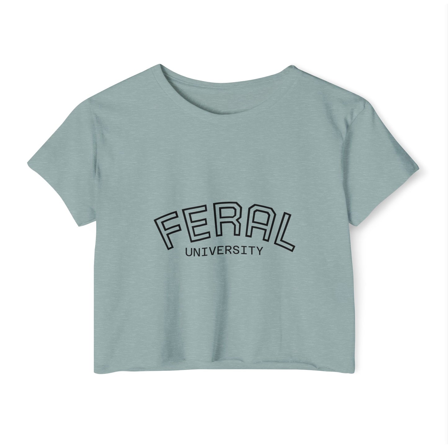 Feral University Crop Top — Women's Festival Graphic Tee