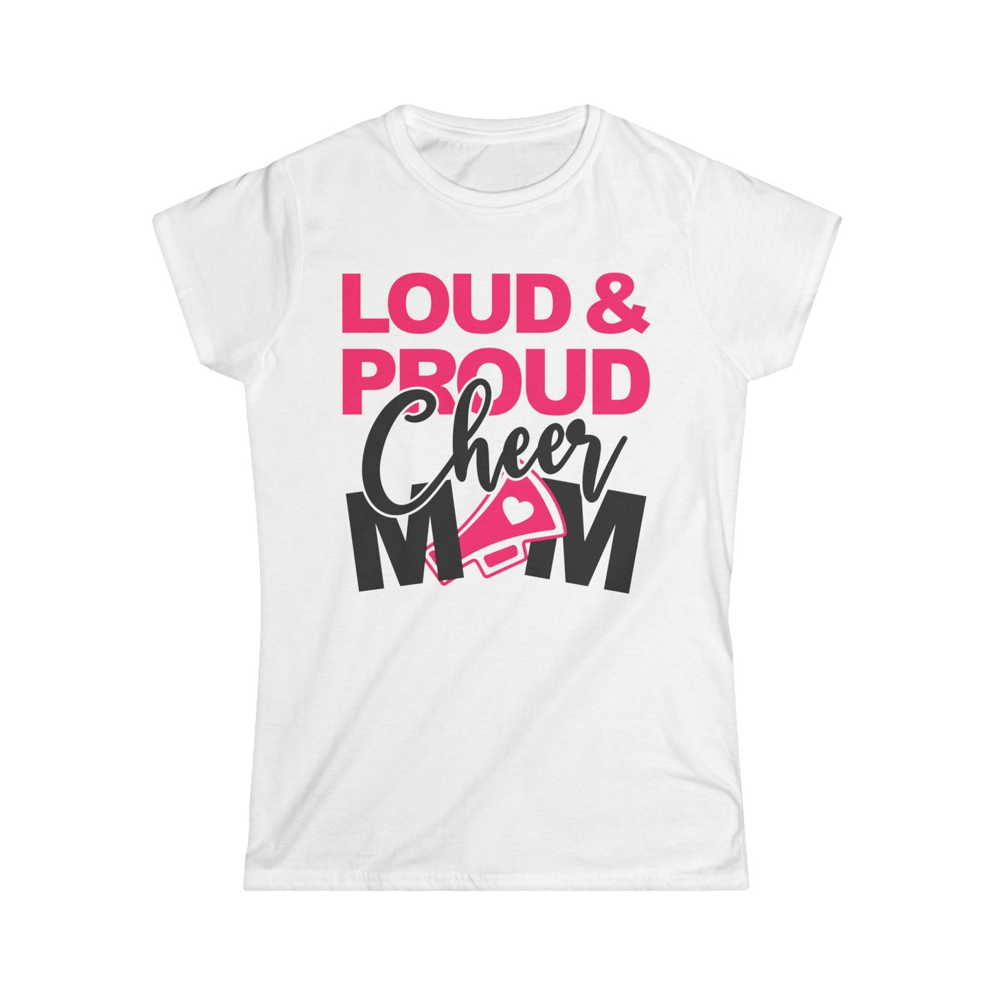 Loud & Proud Cheer Mom Tee | Cheerleading Gift, Sports Apparel, Mother's Day Gift, Team Spirit Shirt, Comfortable Casual Wear