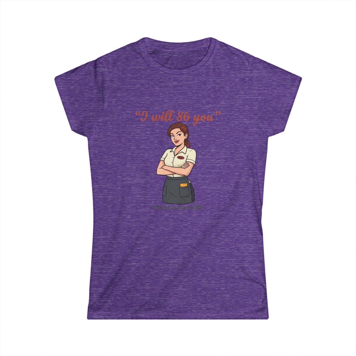 I will 86 you" waitress illustration Tee | #restaurantlife, server shirt, funny