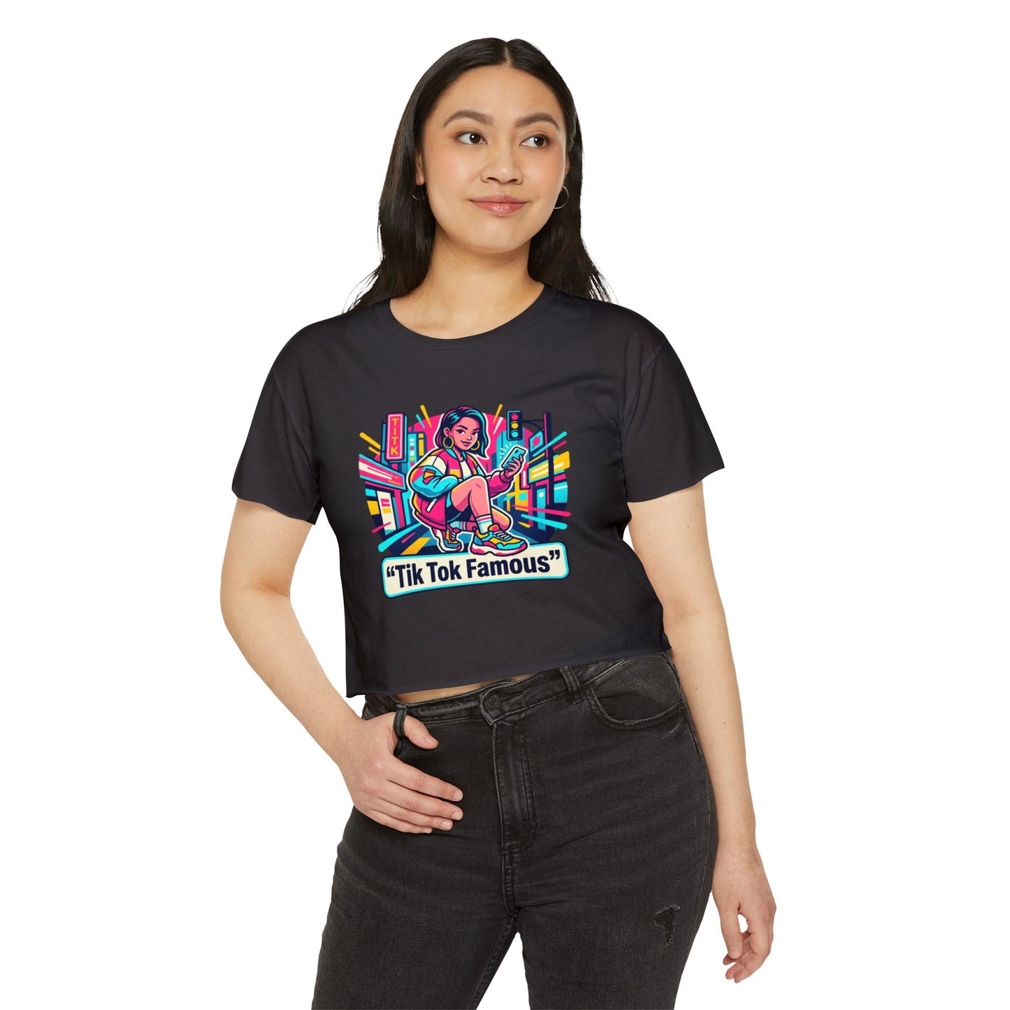 Tik Tok Famous Festival Crop Top — Neon Girl Streetwear Tee