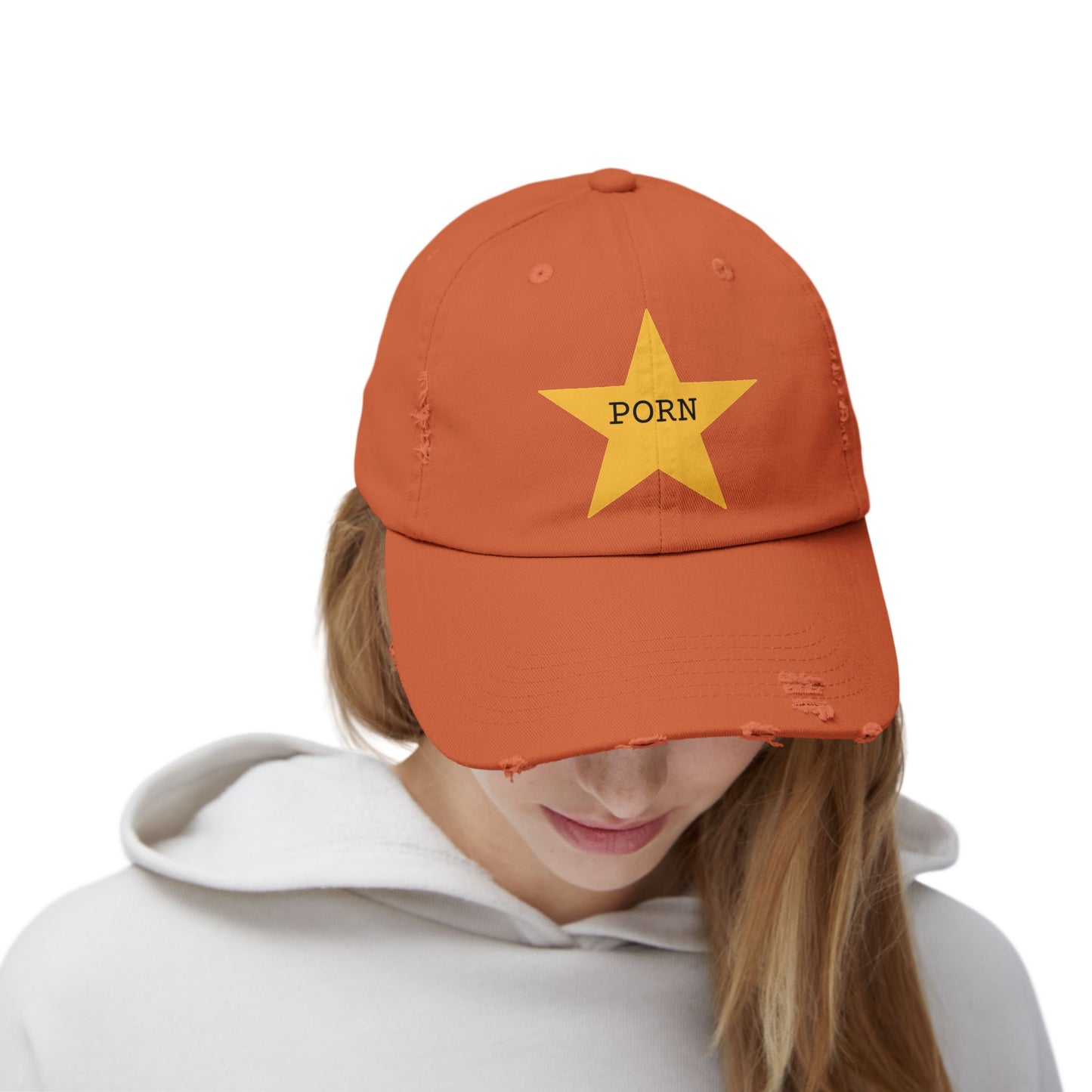 Trendy Unisex Distressed Cap with Statement Design, Casual Hat, Fashion Accessory, Gift for Him, Gift for Her, Everyday Style