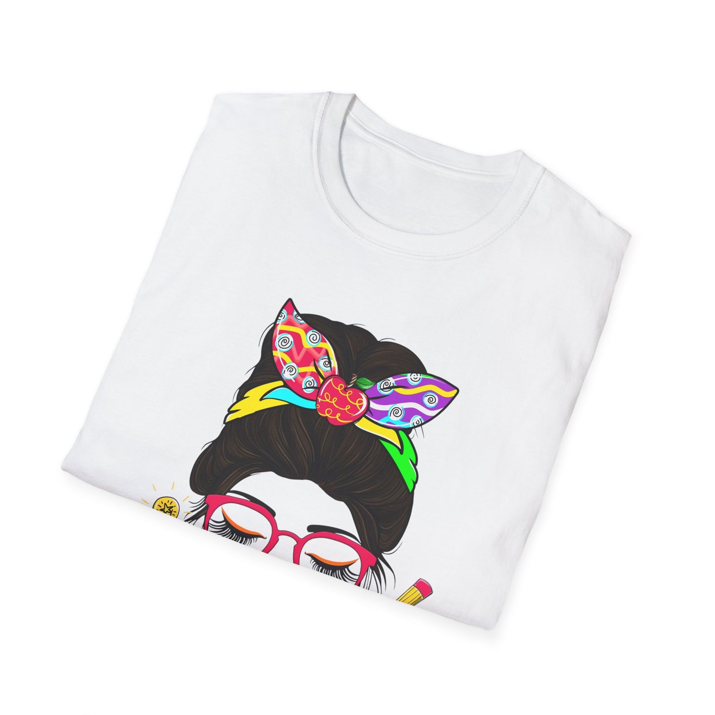 Teacher Life Unisex Softstyle T-Shirt - Fun and Colorful Design for Educators