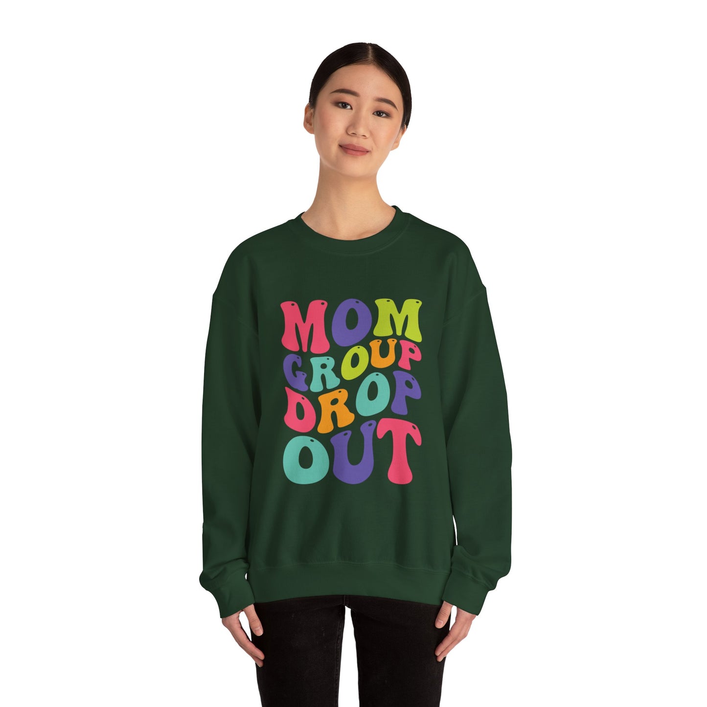 Mom Group Dropout Sweatshirt, Cozy Crewneck, Perfec for Moms, Gift for Mother's Day, Casual Wear, Fun Family Gatherings, gift for her
