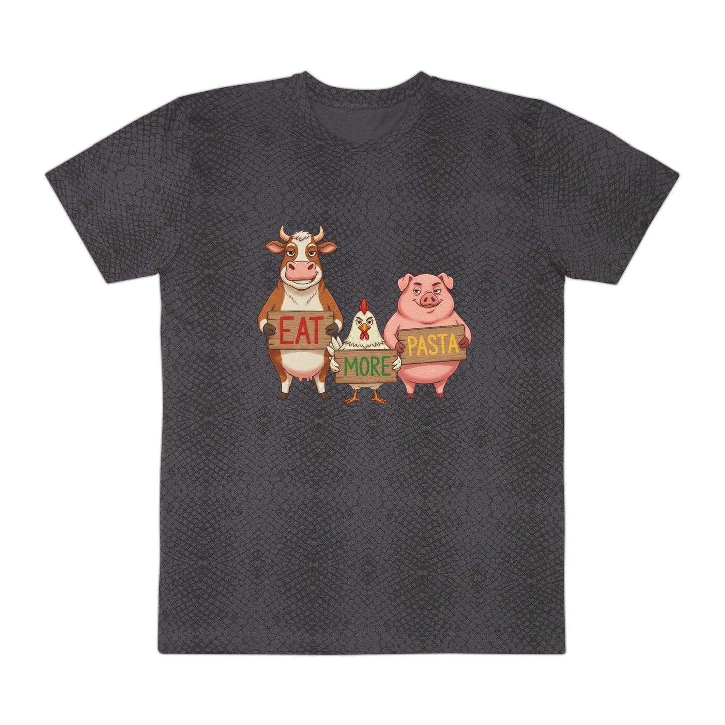Eat More Pasta T-Shirt — Funny Cow Chicken Pig Graphic Tee