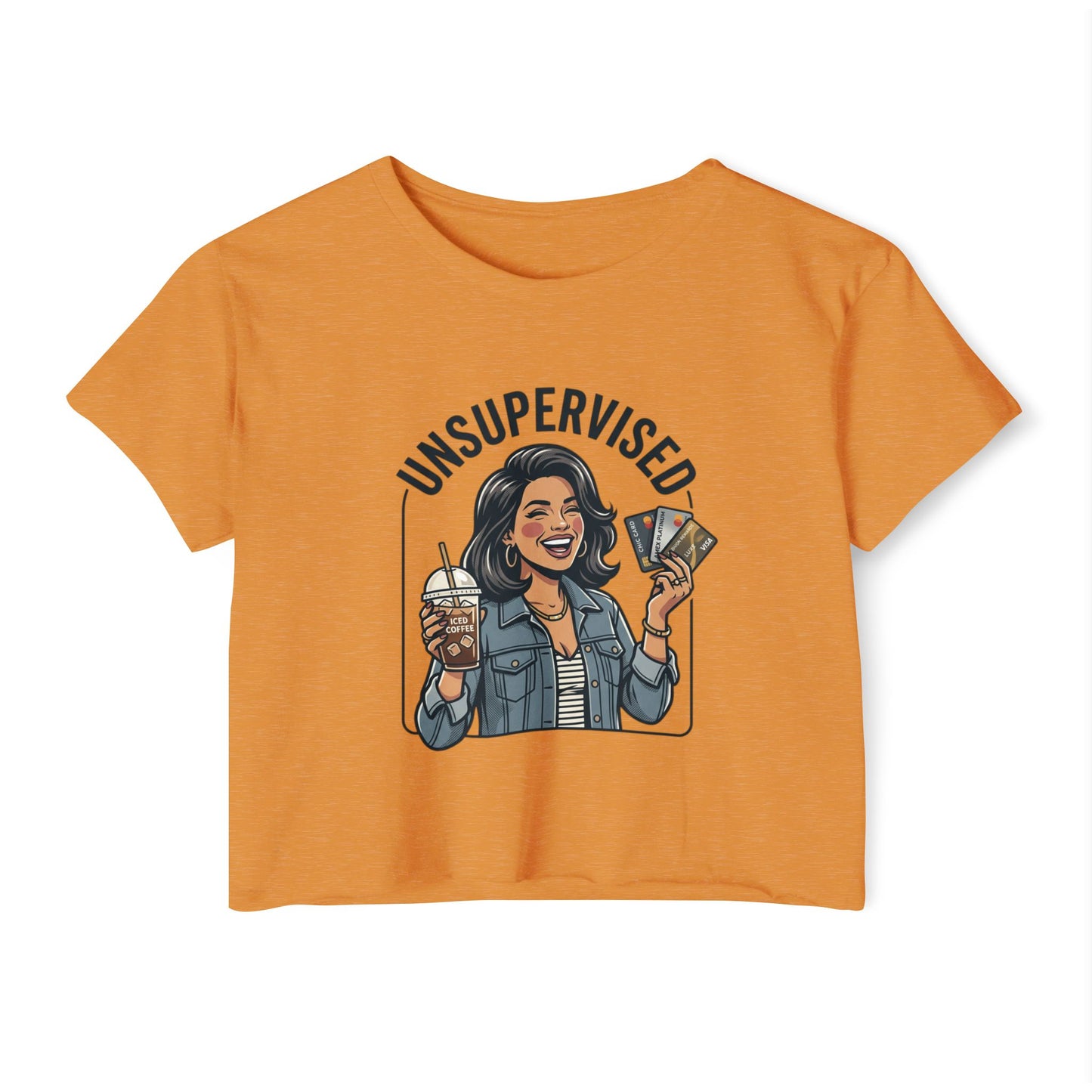 Crop Top — "Unsupervised" Graphic Women's Festival Crop Top