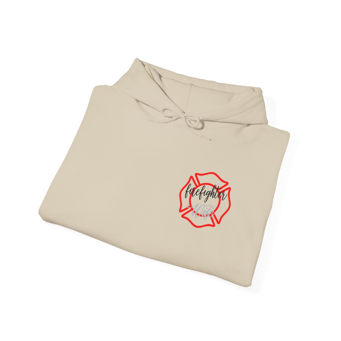 Firefighter Wife Hooded Sweatshirt - Unisex Heavy Blend with Uplifting Design