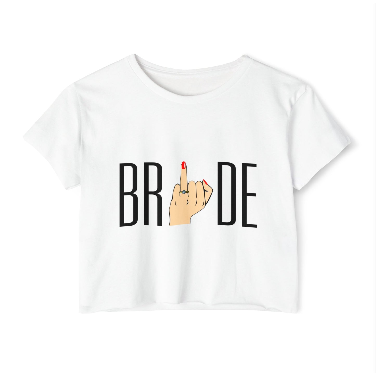 Bride with Pinky Promise Hand crop top | Bachelorette Party Tee