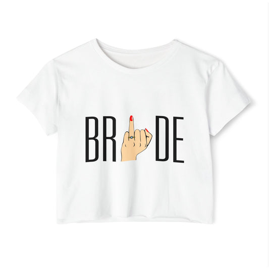 Bride with Pinky Promise Hand crop top | Bachelorette Party Tee