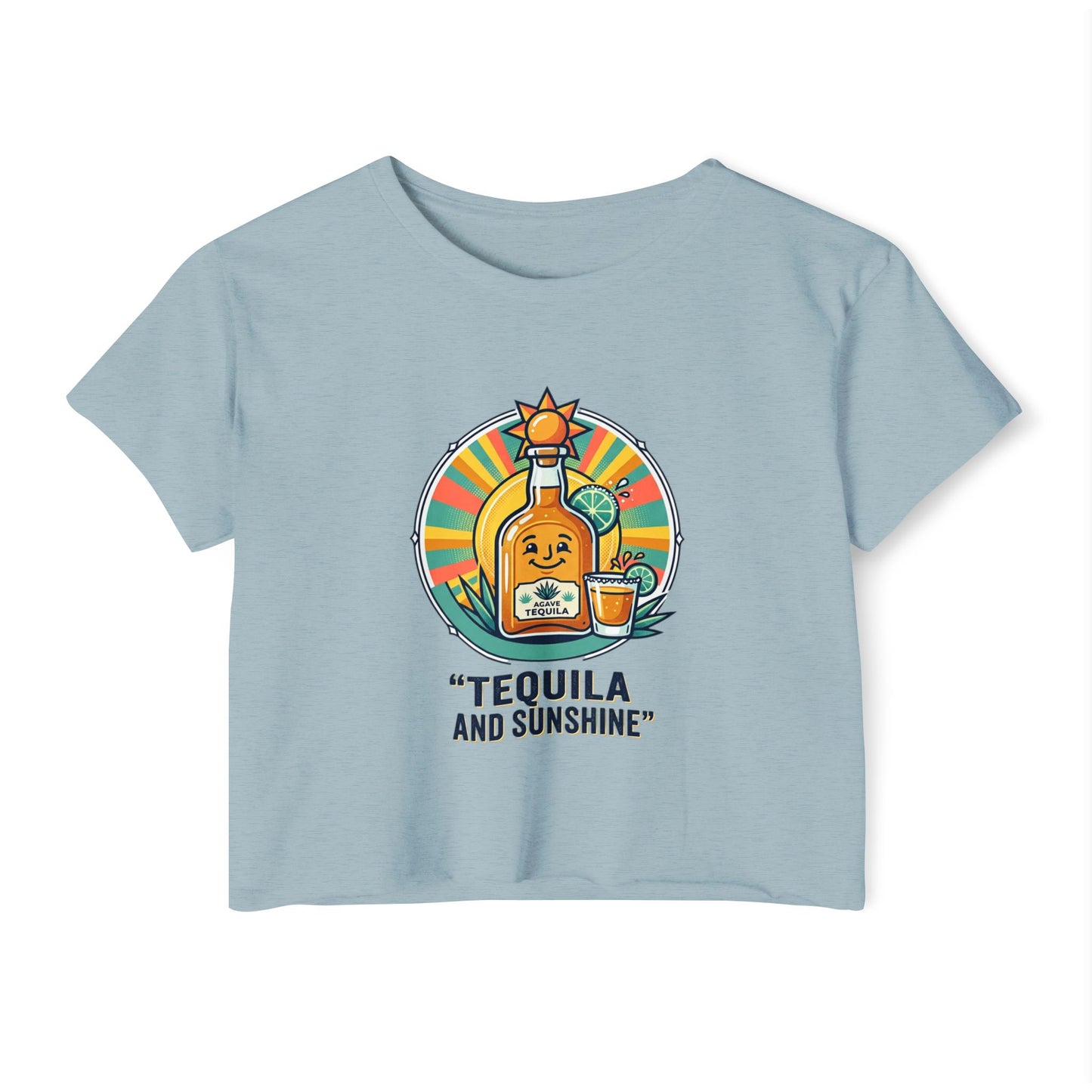 Tequila and Sunshine Crop Top — Women's Festival Graphic Tee