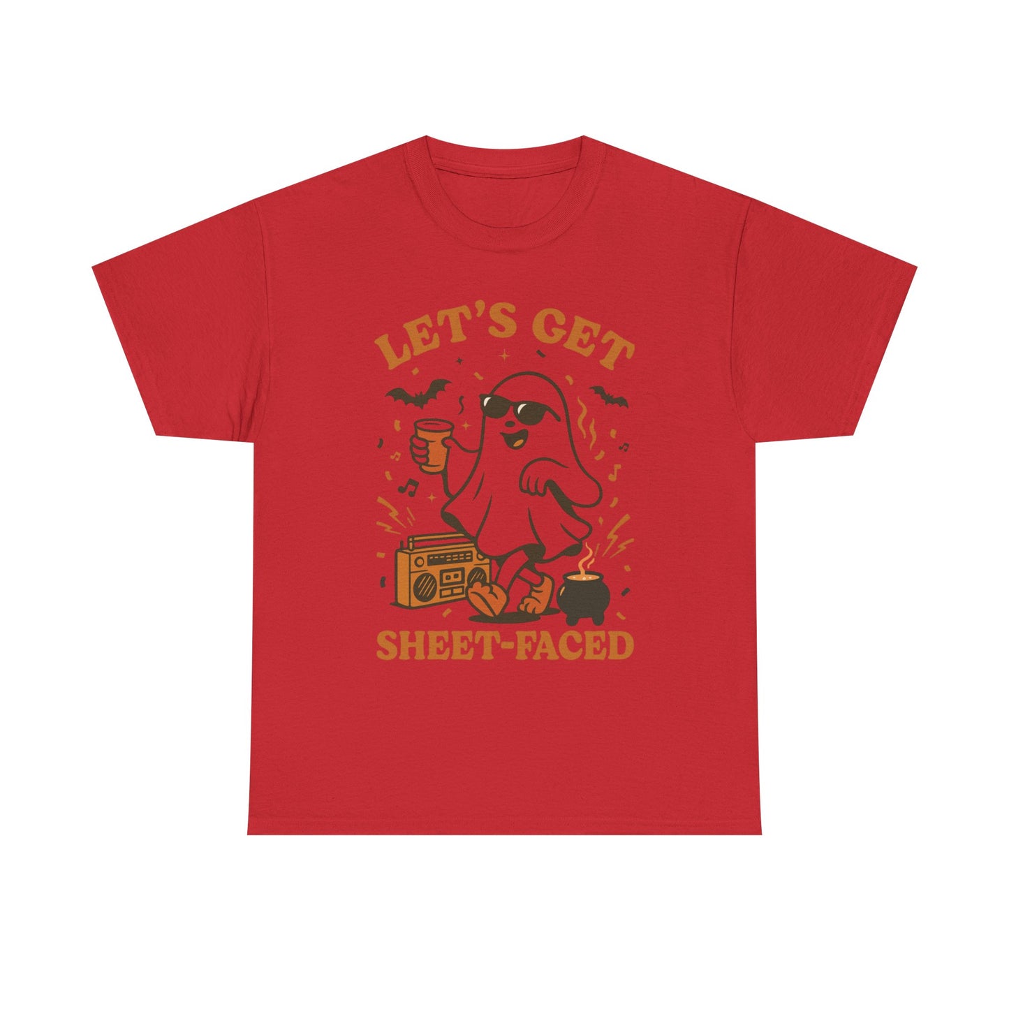 Ghost Party Tee, Halloween Shirt, Unisex Heavy Cotton Tee, Fun Graphic T-Shirt, Casual Wear, October Festivity Apparel