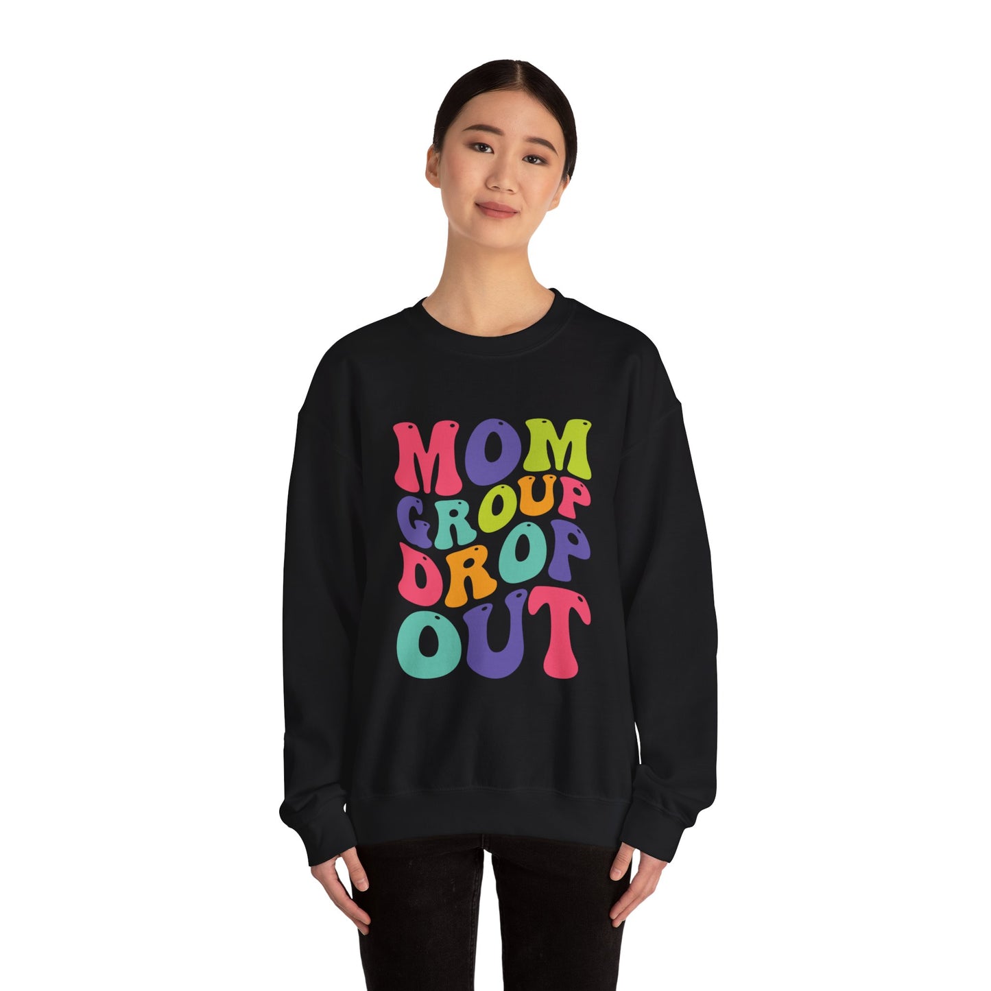 Mom Group Dropout Sweatshirt, Cozy Crewneck, Perfec for Moms, Gift for Mother's Day, Casual Wear, Fun Family Gatherings, gift for her