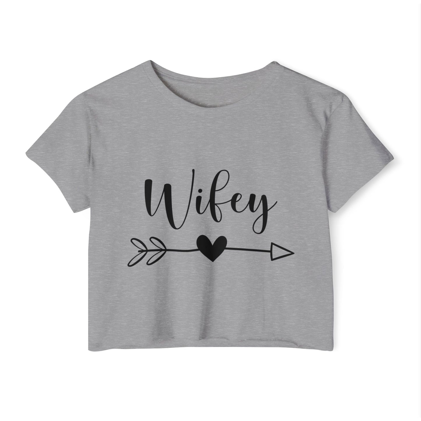 Wifey Festival Crop Top, Women's Crop Tee, Cute Summer Top, Boho Style Shirt, Gift for Her, Anniversary Gift, Trendy Clothing