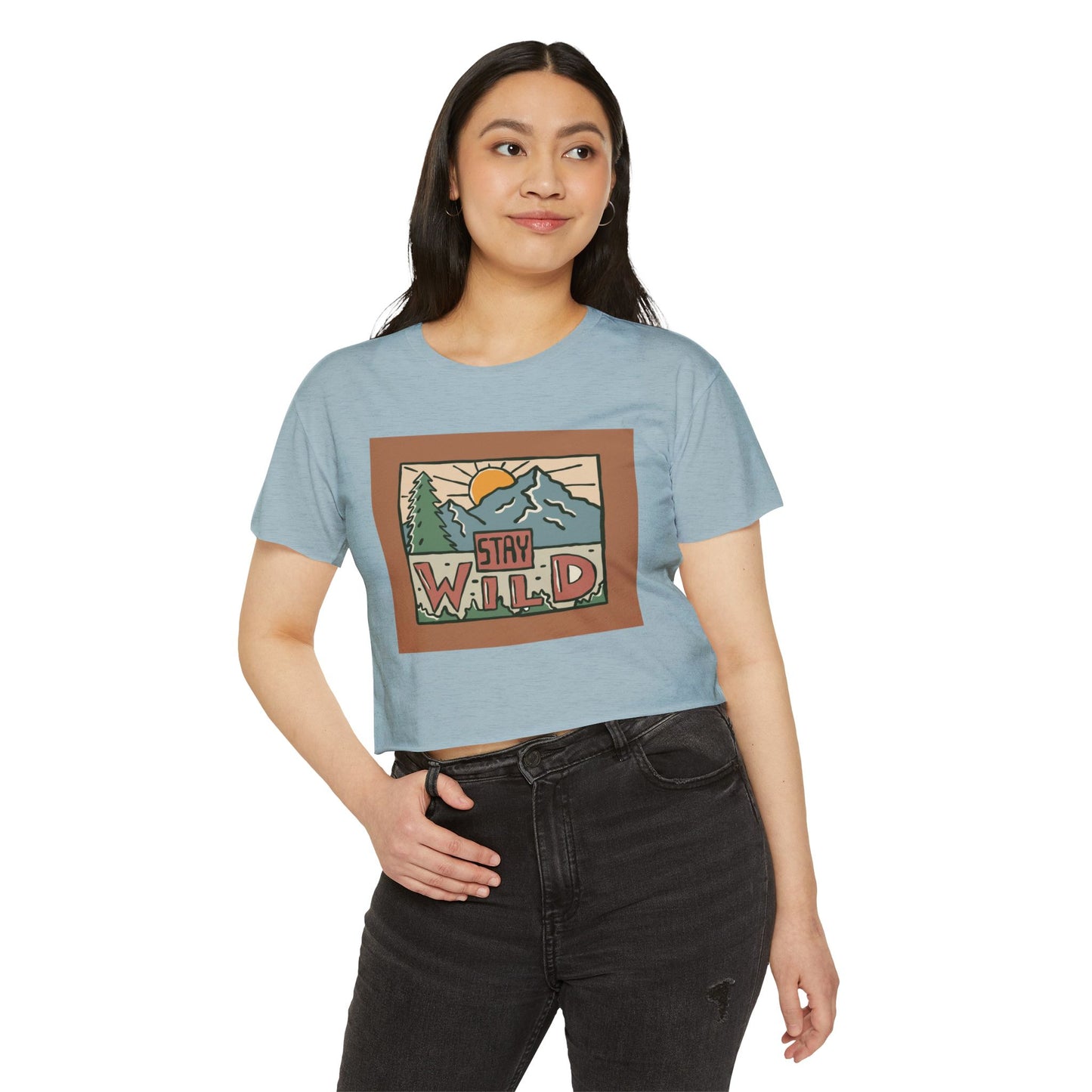 Stay Wild Crop Top — Women's Festival Graphic Tee