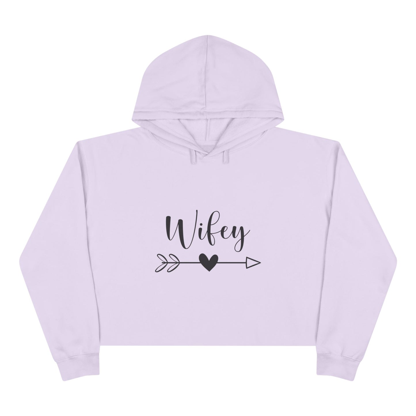 Wifey script with heart arrow Crop Hoodie | Bridal, Bachelorette