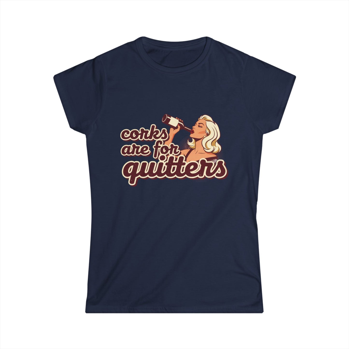 Women's Softstyle Tee, wine humor
