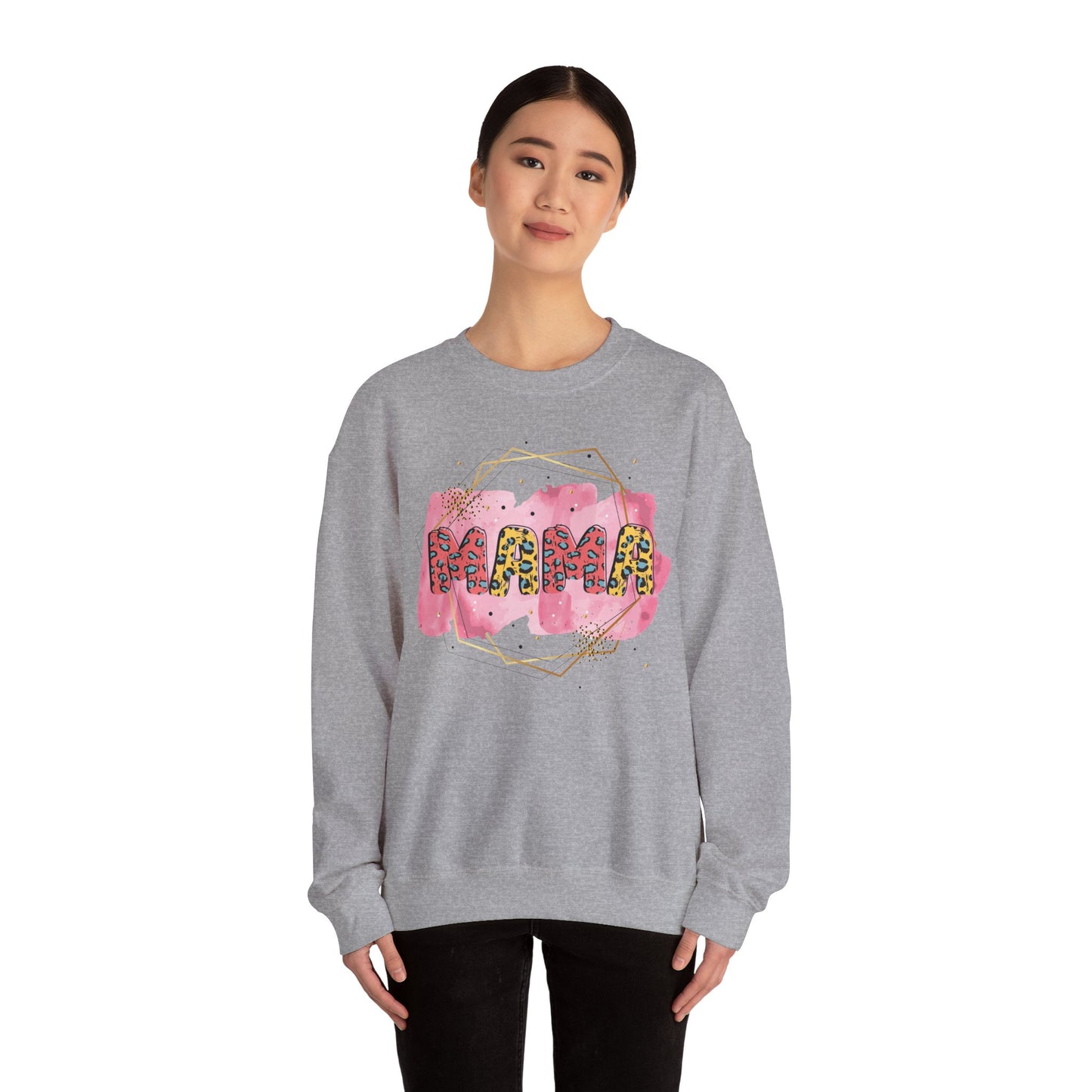 Mama Pride Crewneck Sweatshirt - Trendy Unisex Heavy Blend