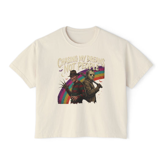 Chasing My Dreams Not People Graphic Tee | Horror Rainbow Design
