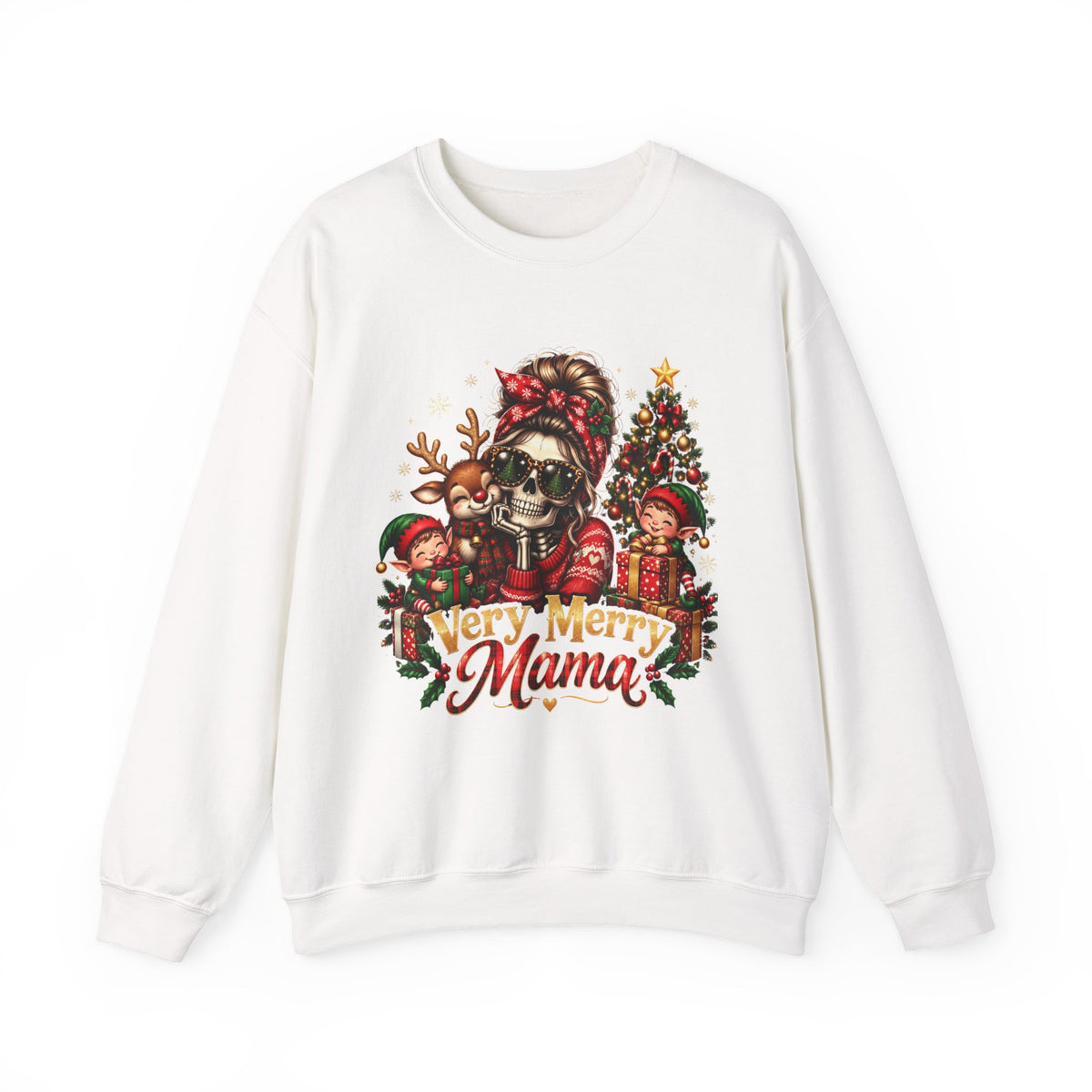 Very Merry Mama Christmas Family Design Sweatshirt