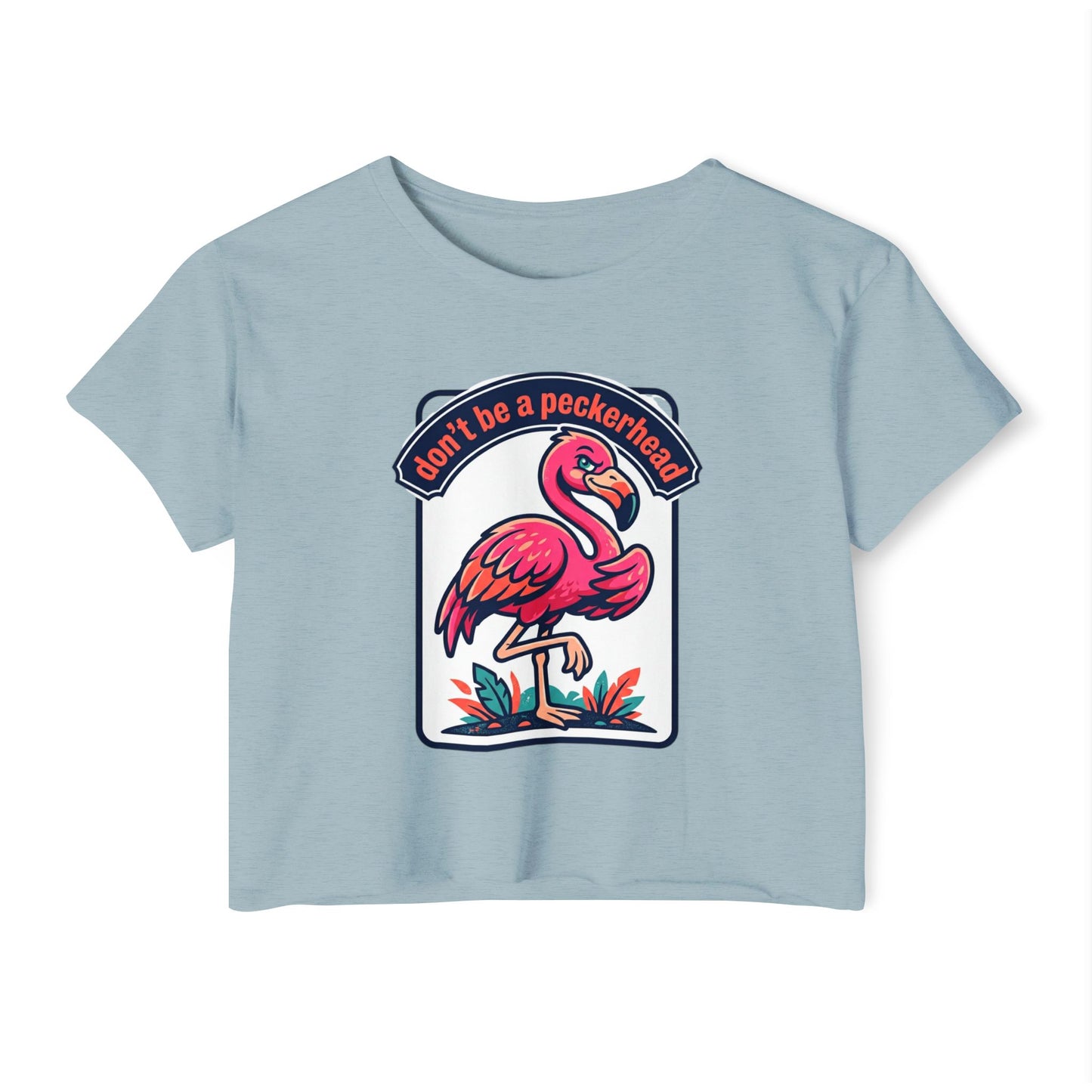 Flamingo 'Don't Be a Peckerhead' Festival Crop Top