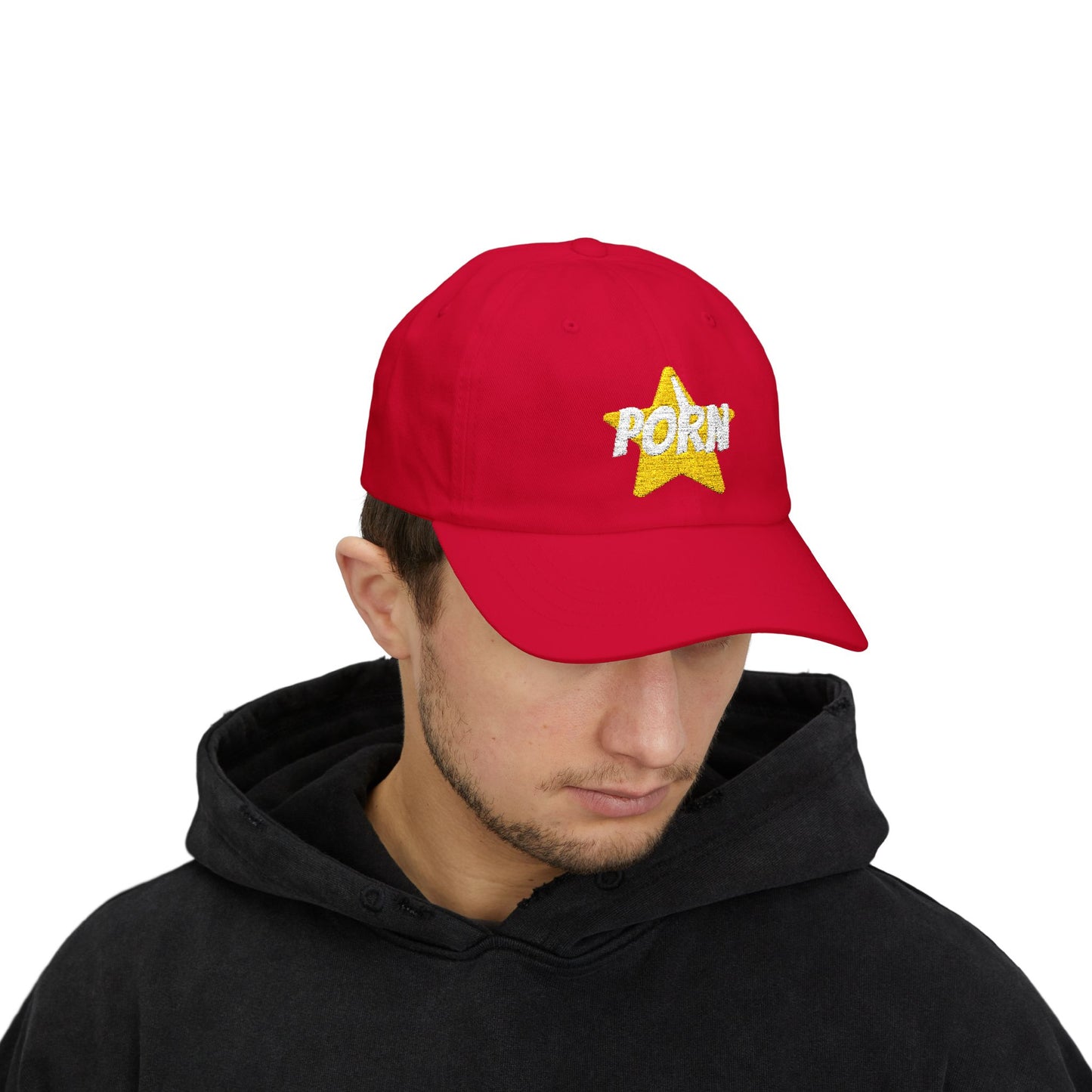 Playful Dad Cap with 'PORN' Design - Trendy Unisex Hat for Casual Wear, Great Gift for Him, Perfect for Summer Events, Festivals, funny hat, statement hat, gifts for her