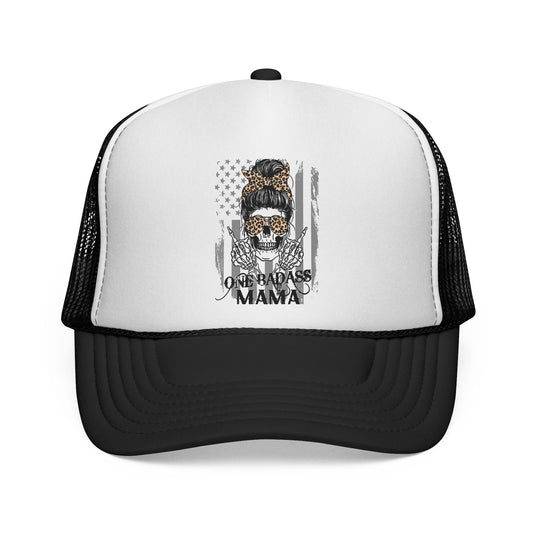 "One Badass Mama" Trucker Cap - Stylish & Edgy Headwear for Moms