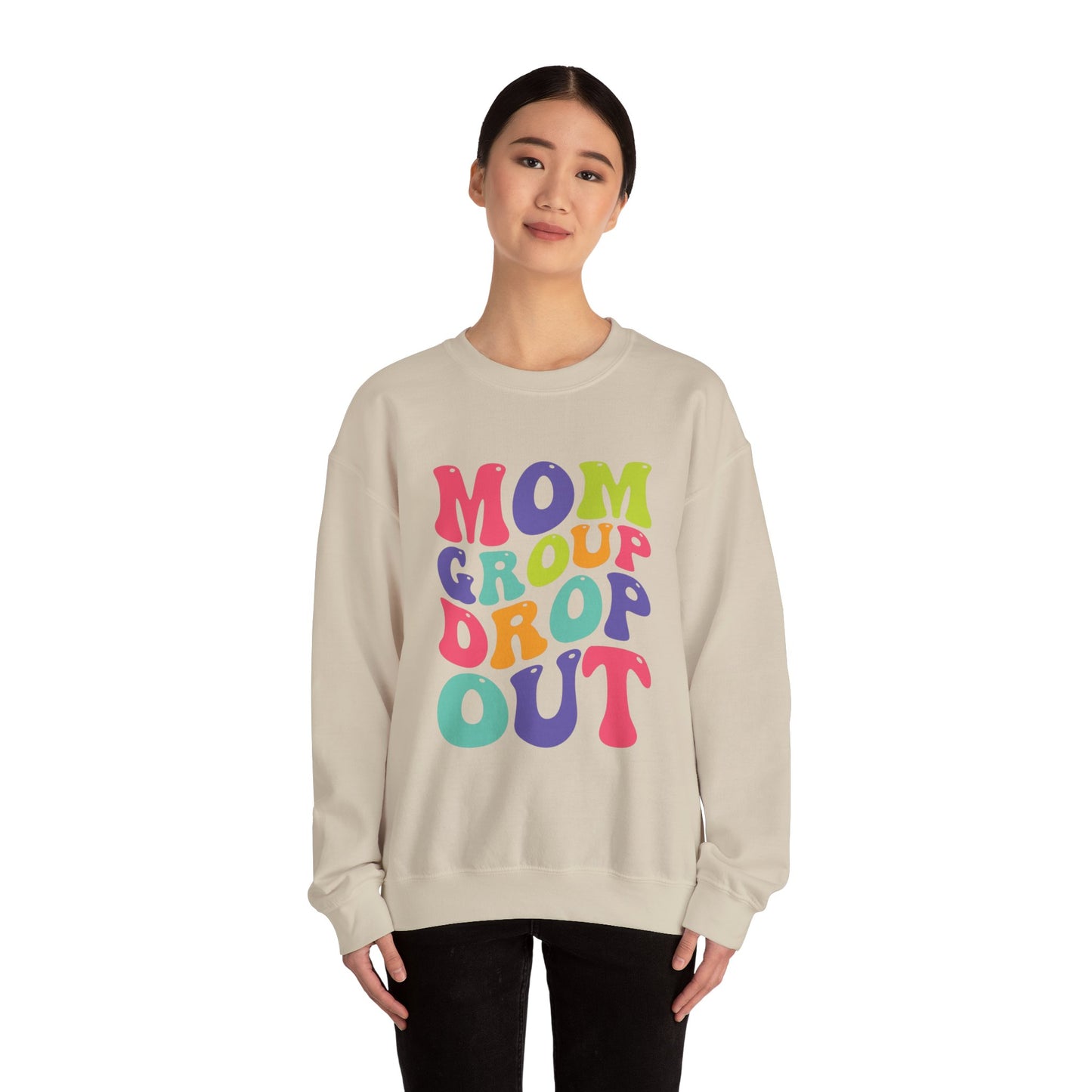 Mom Group Dropout Sweatshirt, Cozy Crewneck, Perfec for Moms, Gift for Mother's Day, Casual Wear, Fun Family Gatherings, gift for her