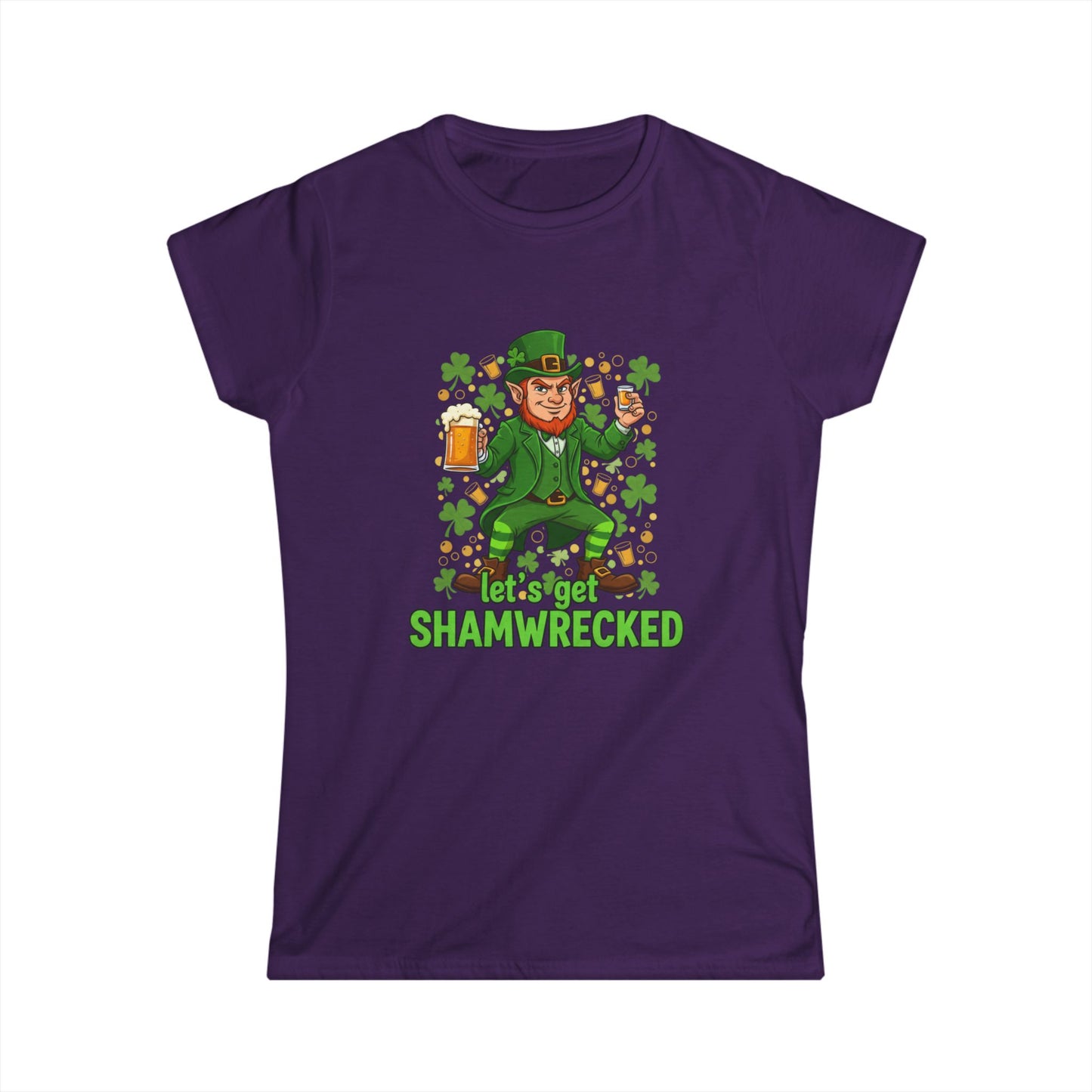 Shamrock Leprechaun Drinking Tee | St. Patrick's Day Shamwrecked Shirt