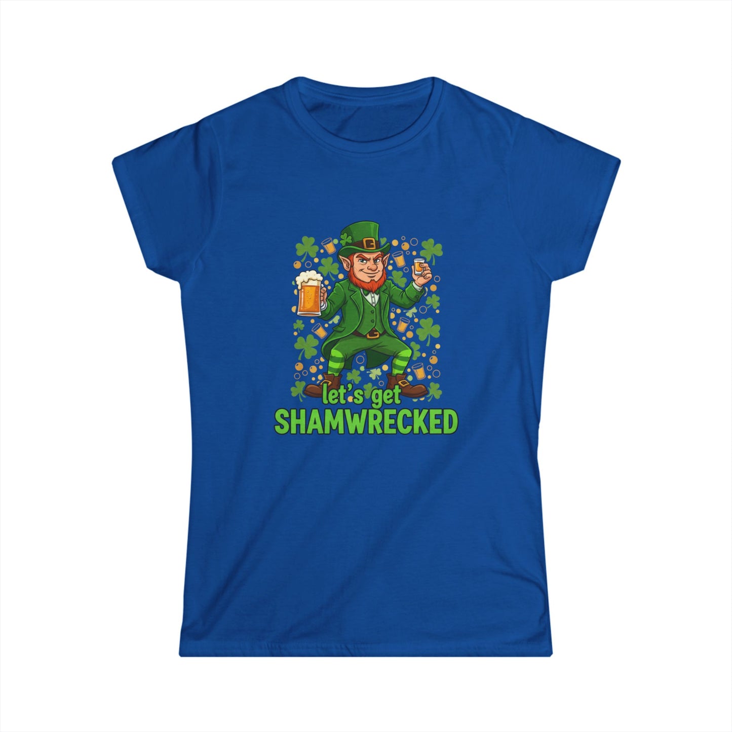Shamrock Leprechaun Drinking Tee | St. Patrick's Day Shamwrecked Shirt