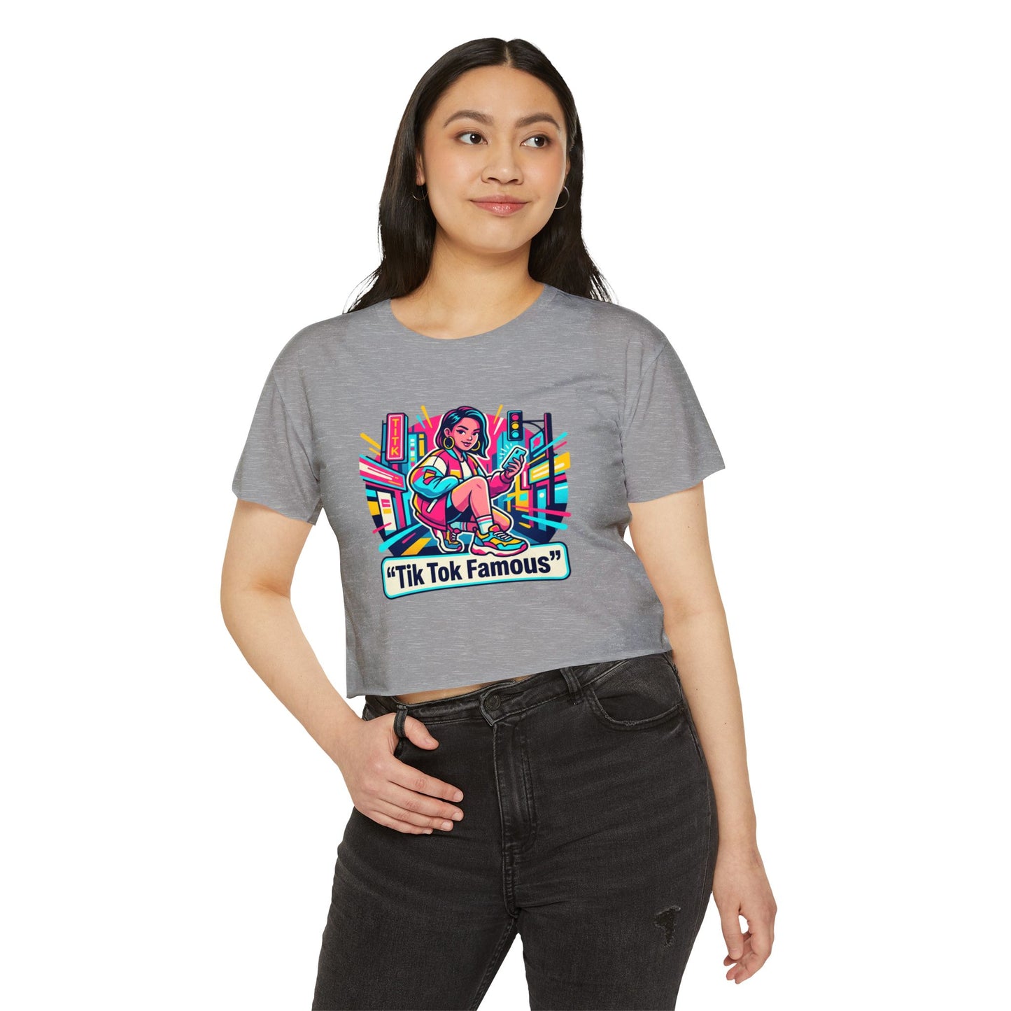 Tik Tok Famous Festival Crop Top — Neon Girl Streetwear Tee