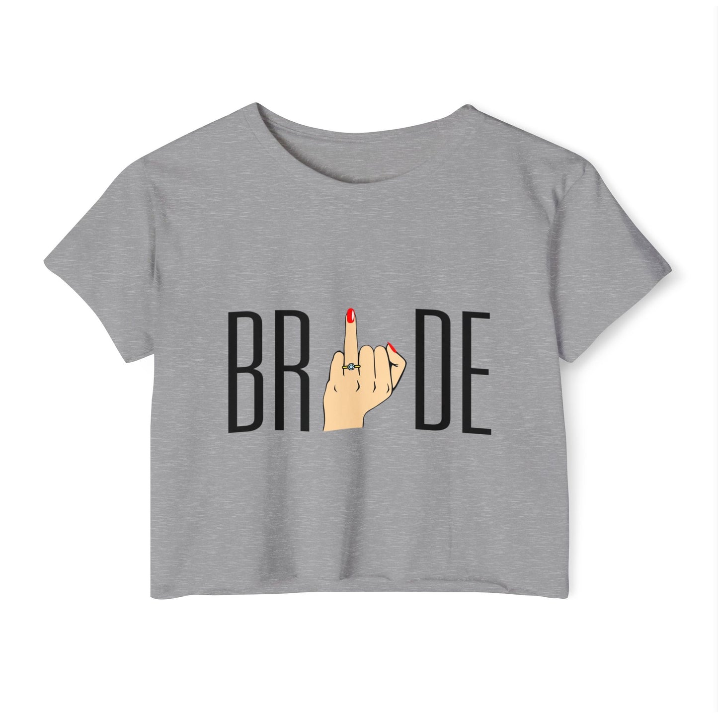 Bride with Pinky Promise Hand crop top | Bachelorette Party Tee