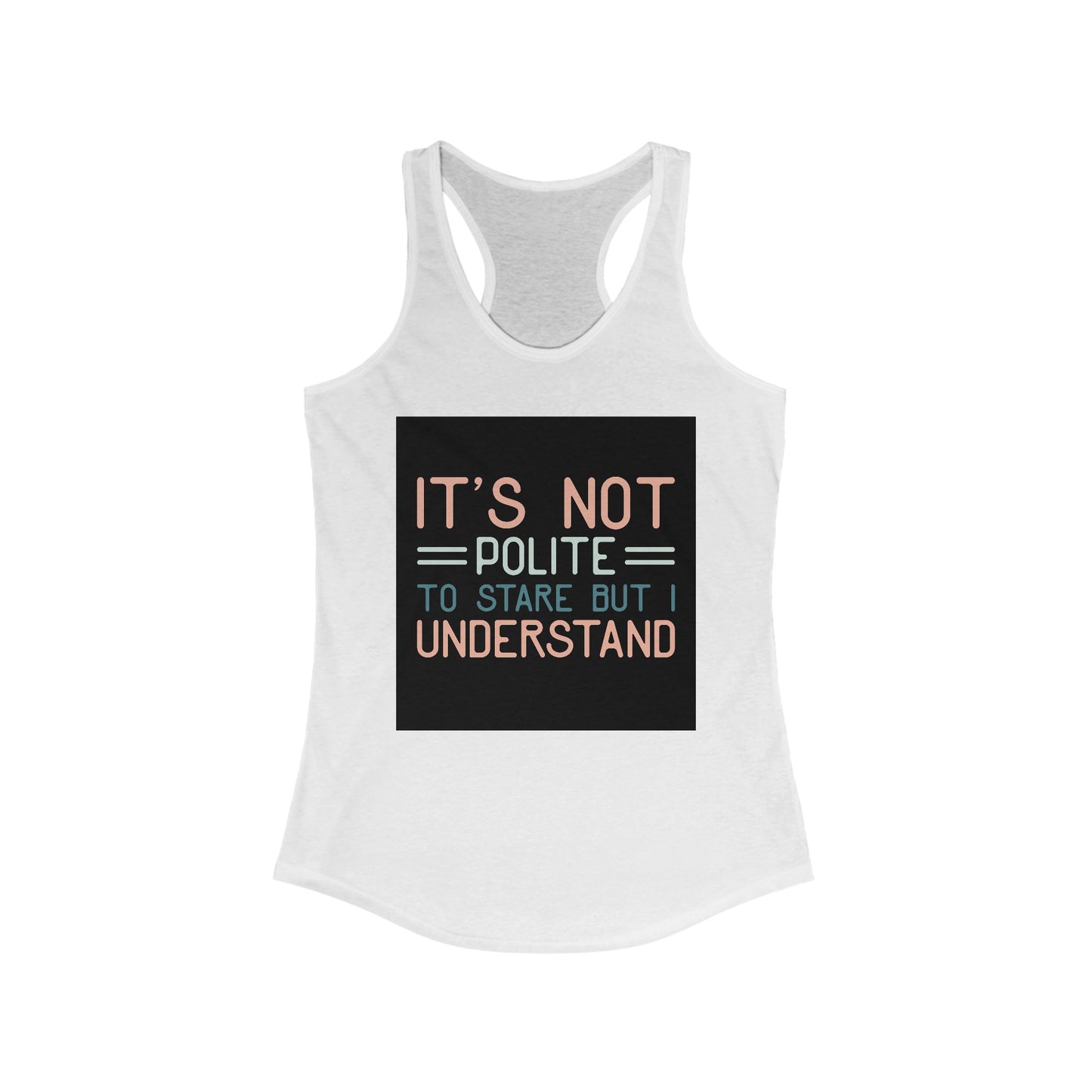 Women's Funny Racerback Tank, Perfect for Summer, Gift for Friends, Casual Wear, Workout Top, Lightweight and Comfy